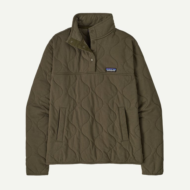 Daily Quilted Snap Pullover - Basin Green