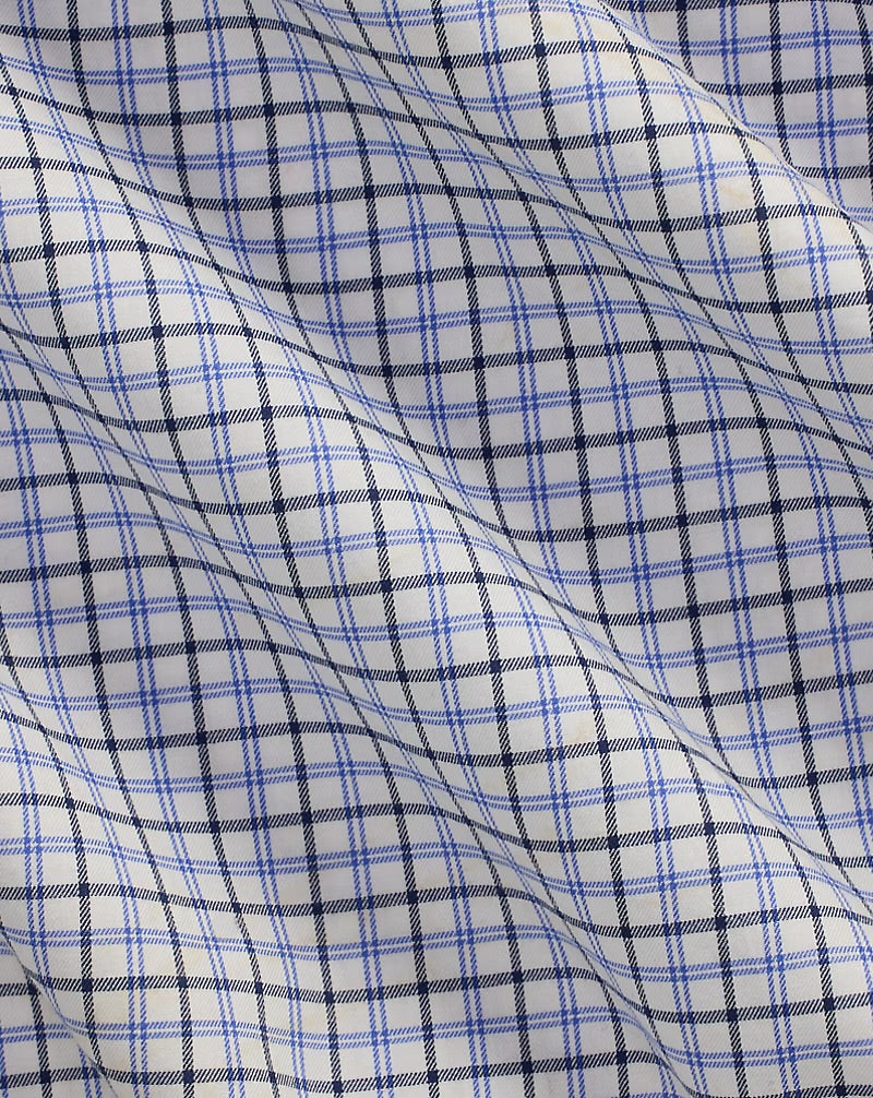 Classic Fit Plaid Twill Shirt - Nevis Blue