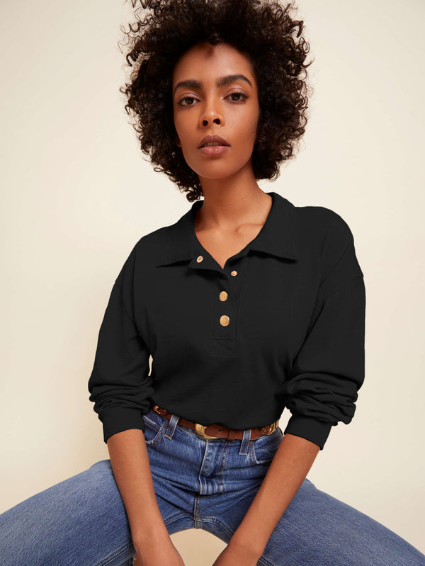 Banks Relaxed Snap Tee-Jet Black