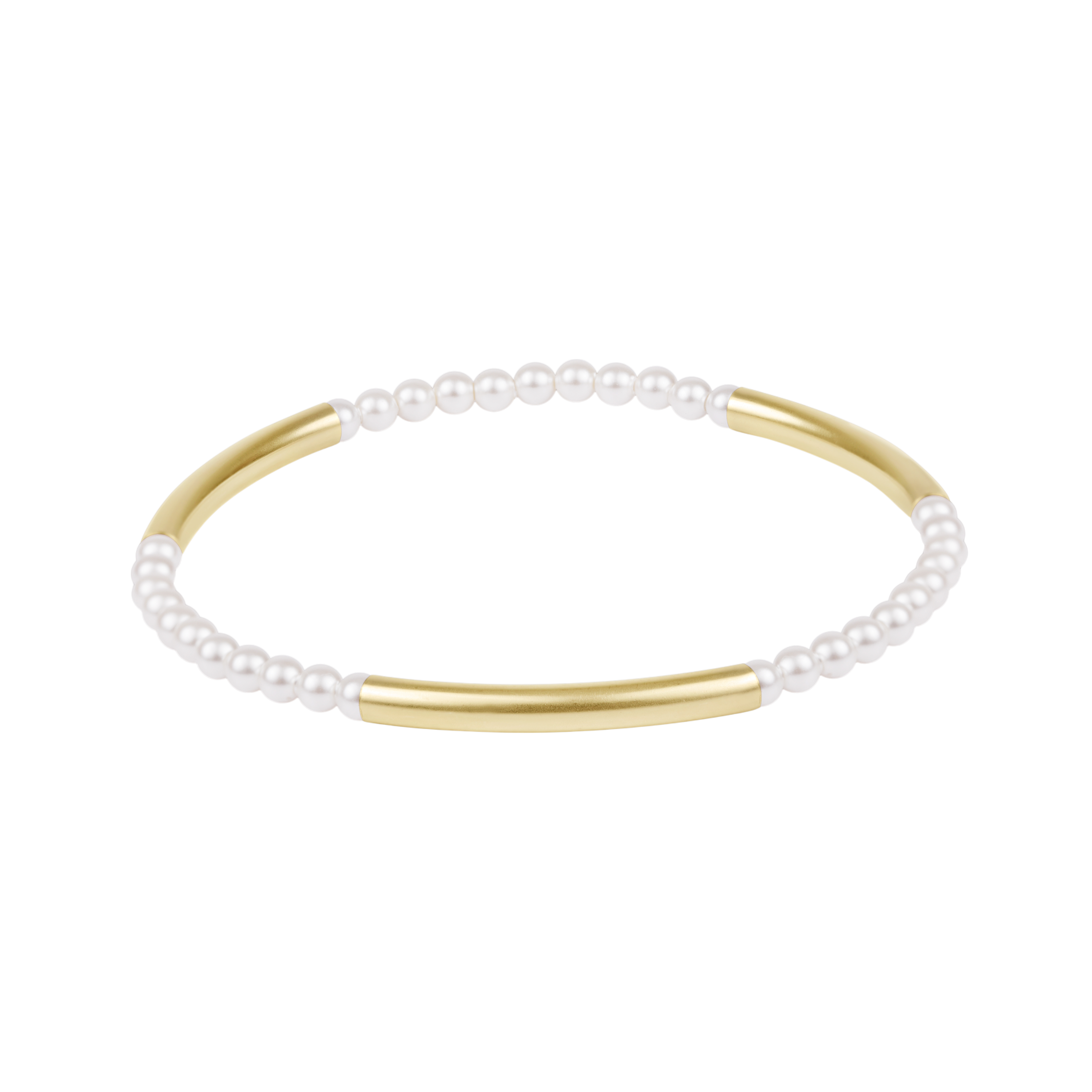 EN-Bliss Bar Pattern Pearl 3mm Braclet