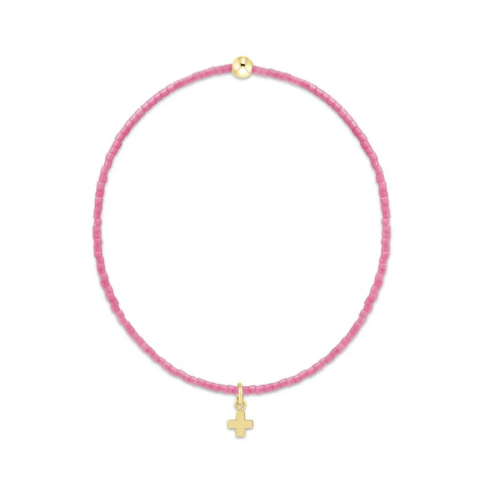 EN-Hope Classic Bubblegum Bracelet-Signature cross Small Charm