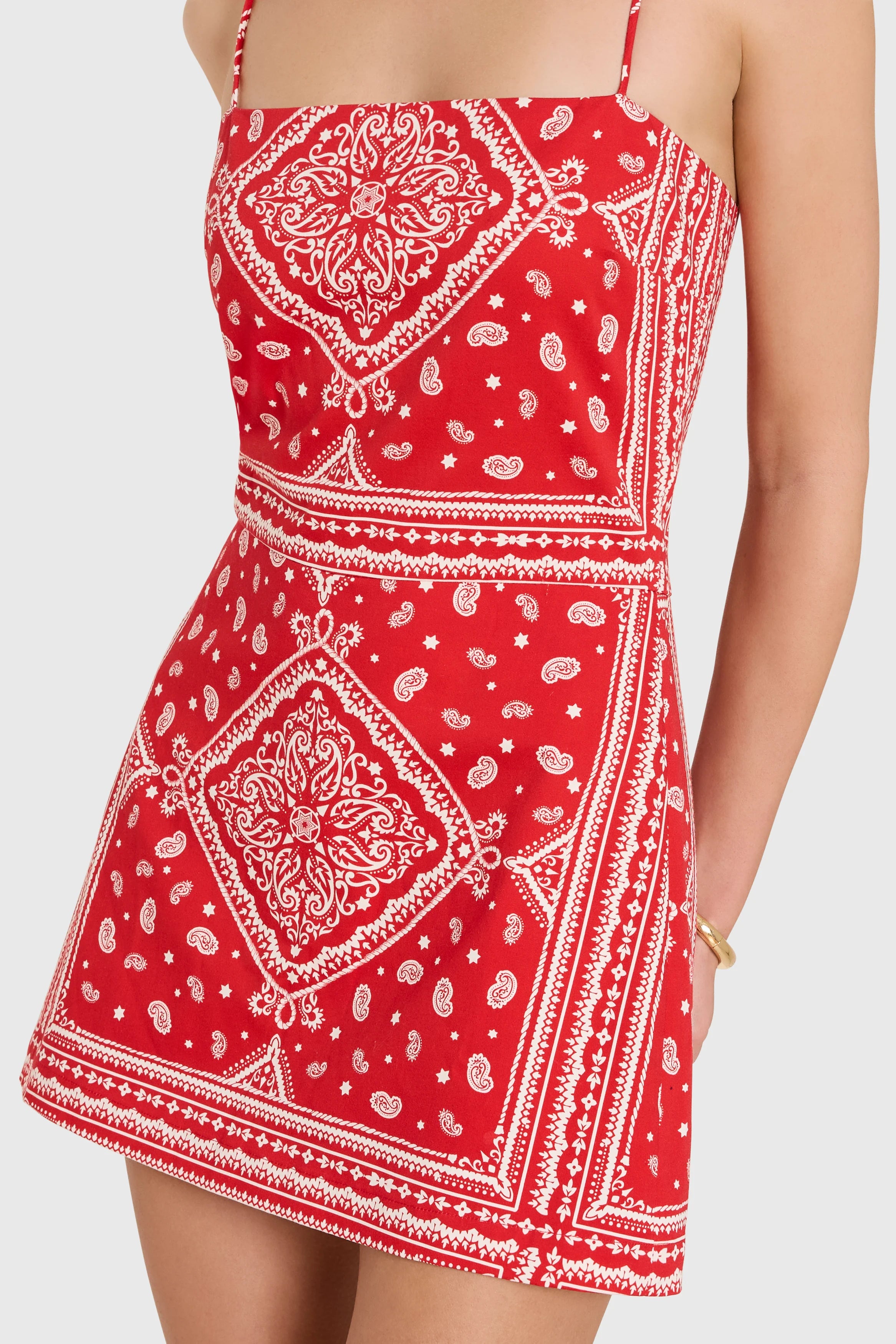 Avani Skort Romper-Red Montana Print