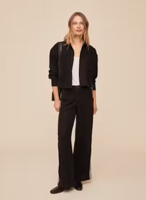 Two Pocket Crop Shirt-Vintage Black
