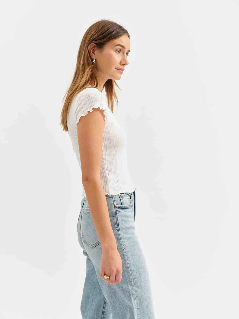 Lily Baby Tee-White Hot