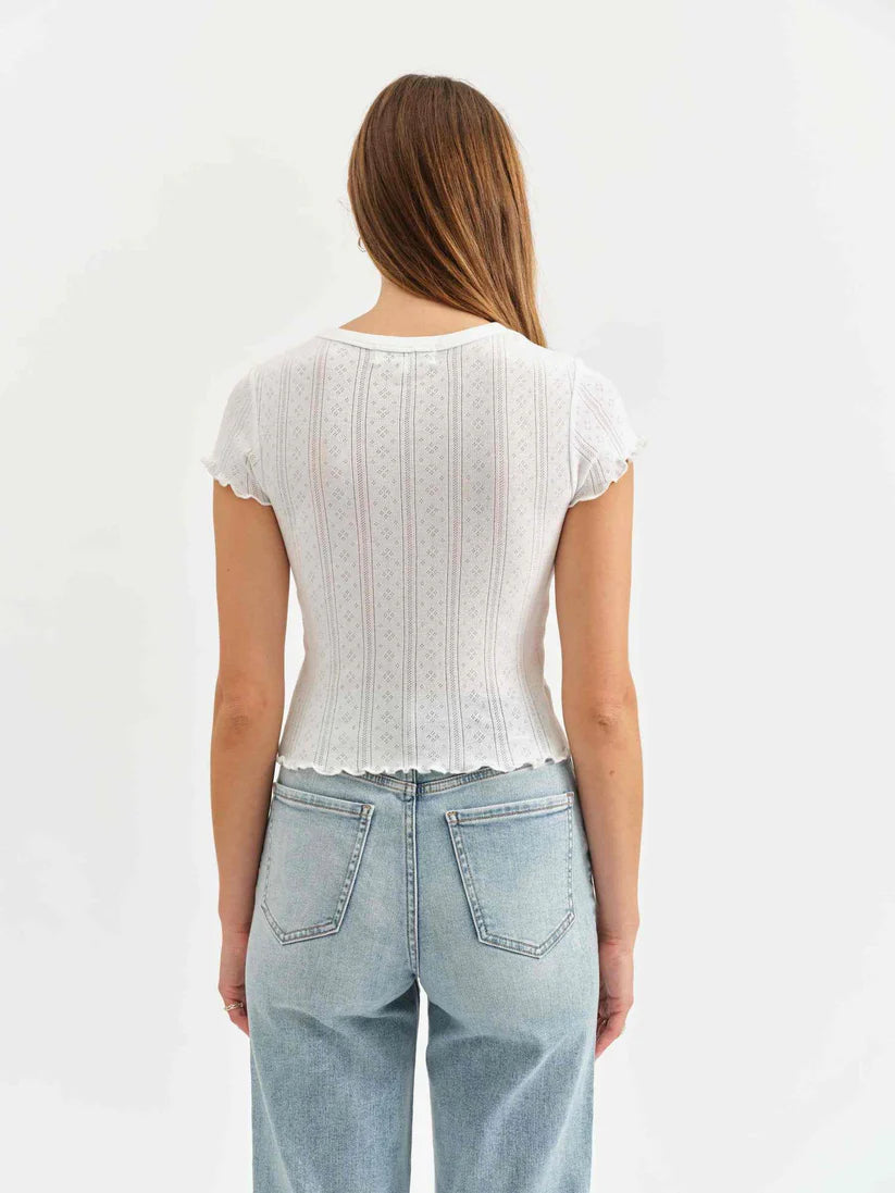 Lily Baby Tee-White Hot