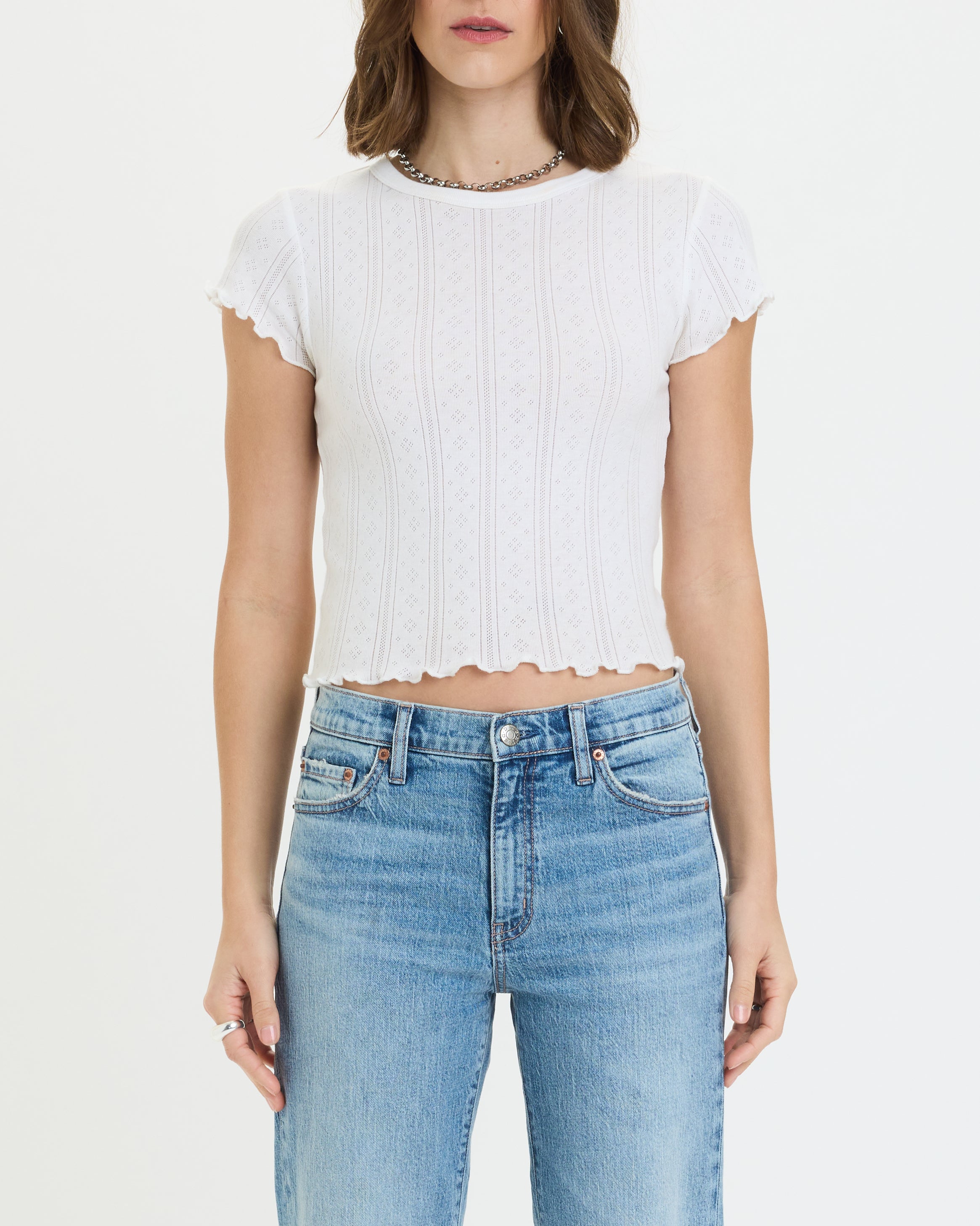 Lily Baby Tee-White Hot