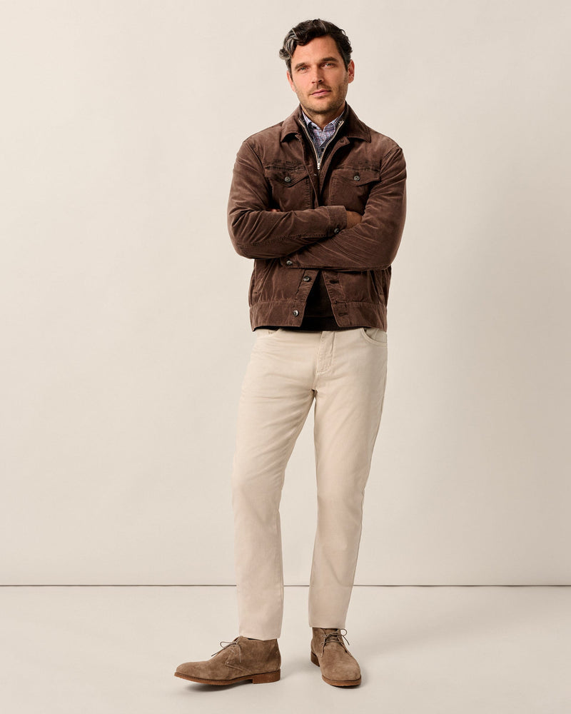 Rett Garment-Dyed Stretch Corduroy Trucker Jacket