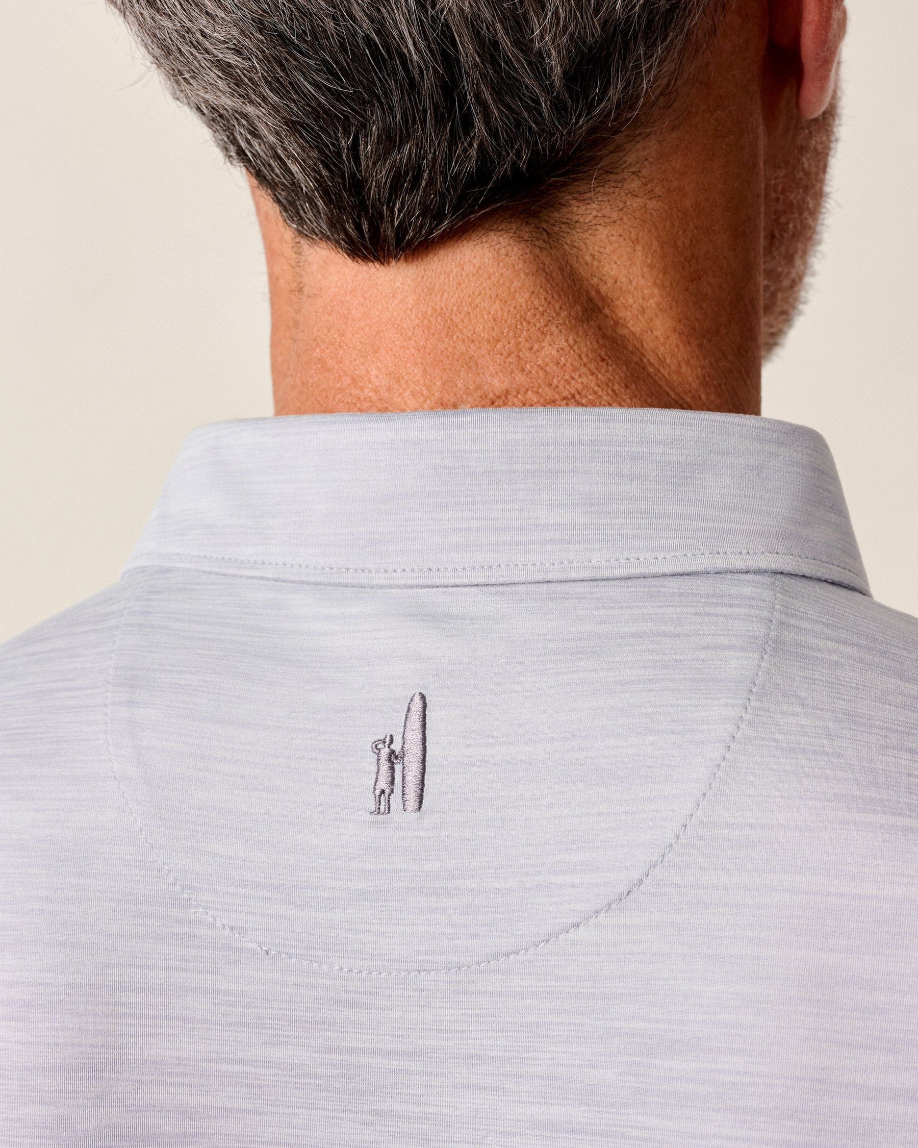 Featherweight Long Sleeve Polo - Light Gray