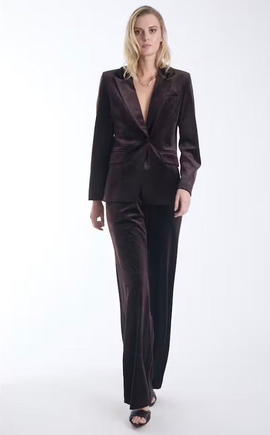 Shon Velvet Jacket - Espresso Brown
