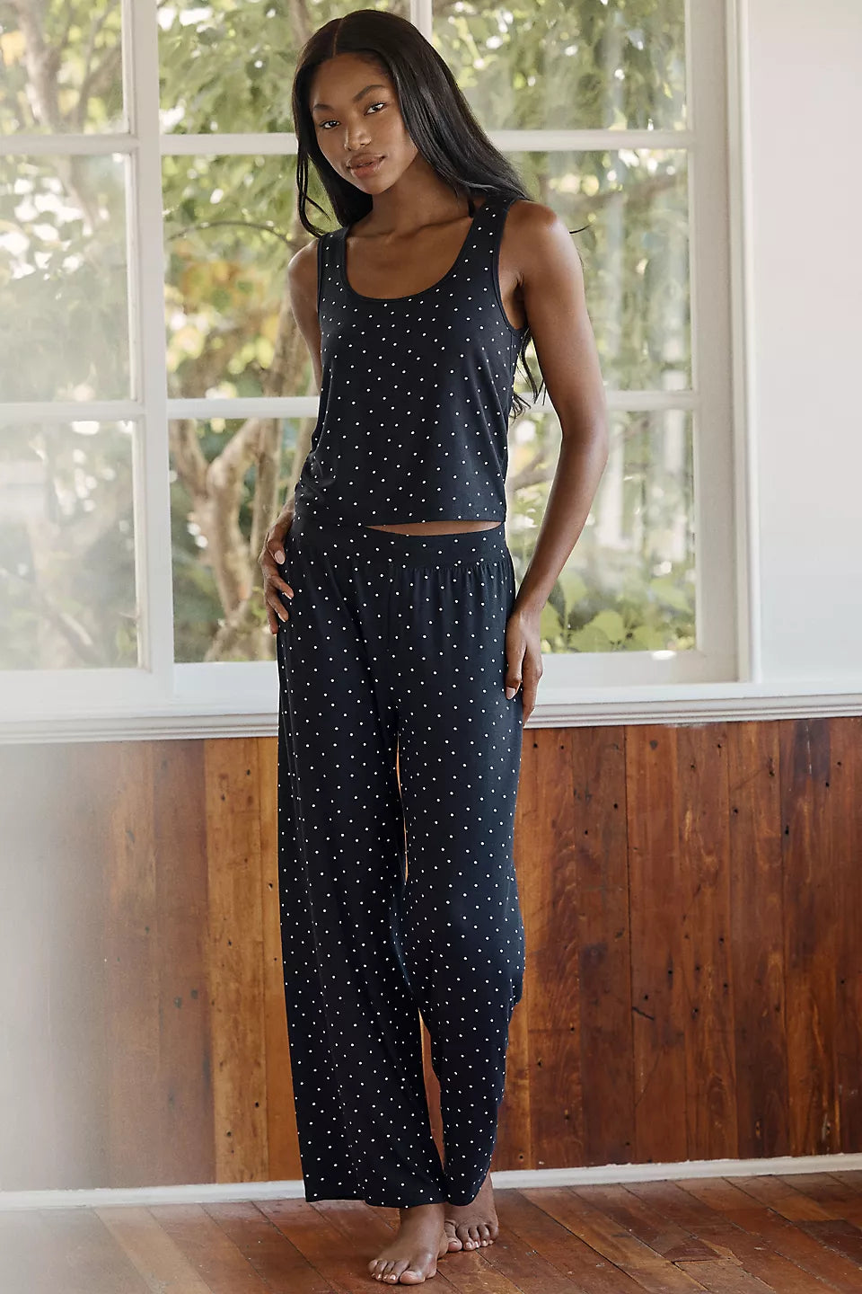Z Supply Luxe Dot Tank - Black