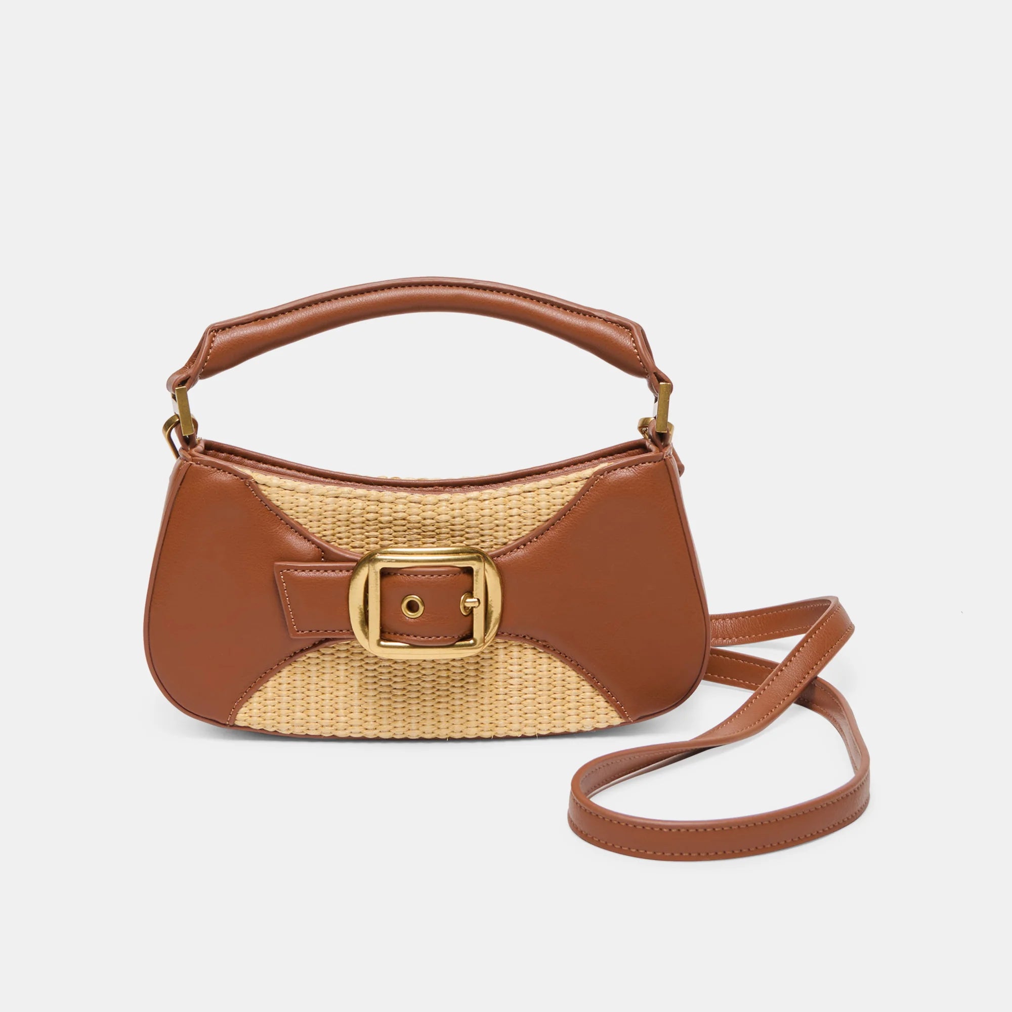 Nuala Raffia Saddle Stella Bag