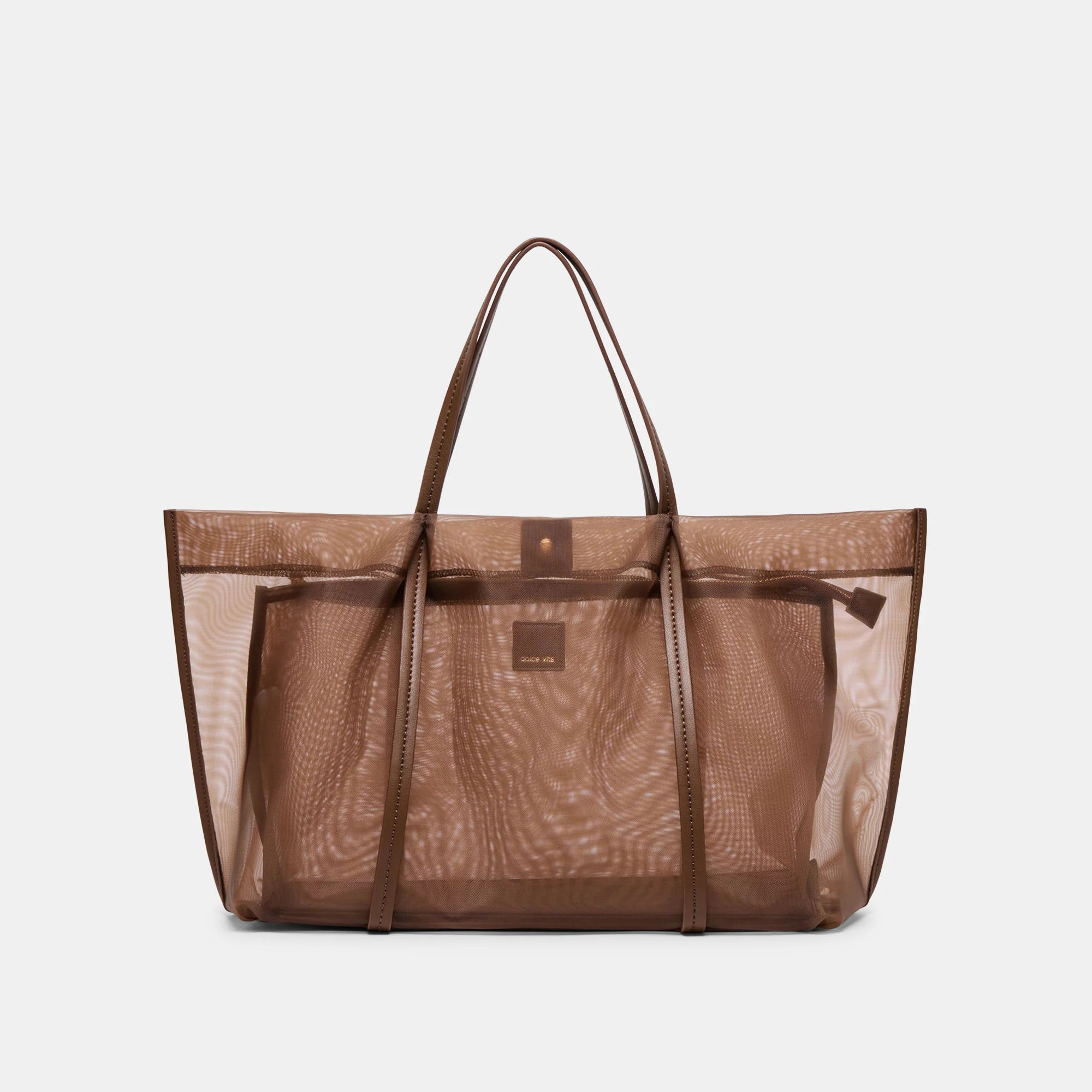 Aislin Mesh Tote Bag=Chocolate