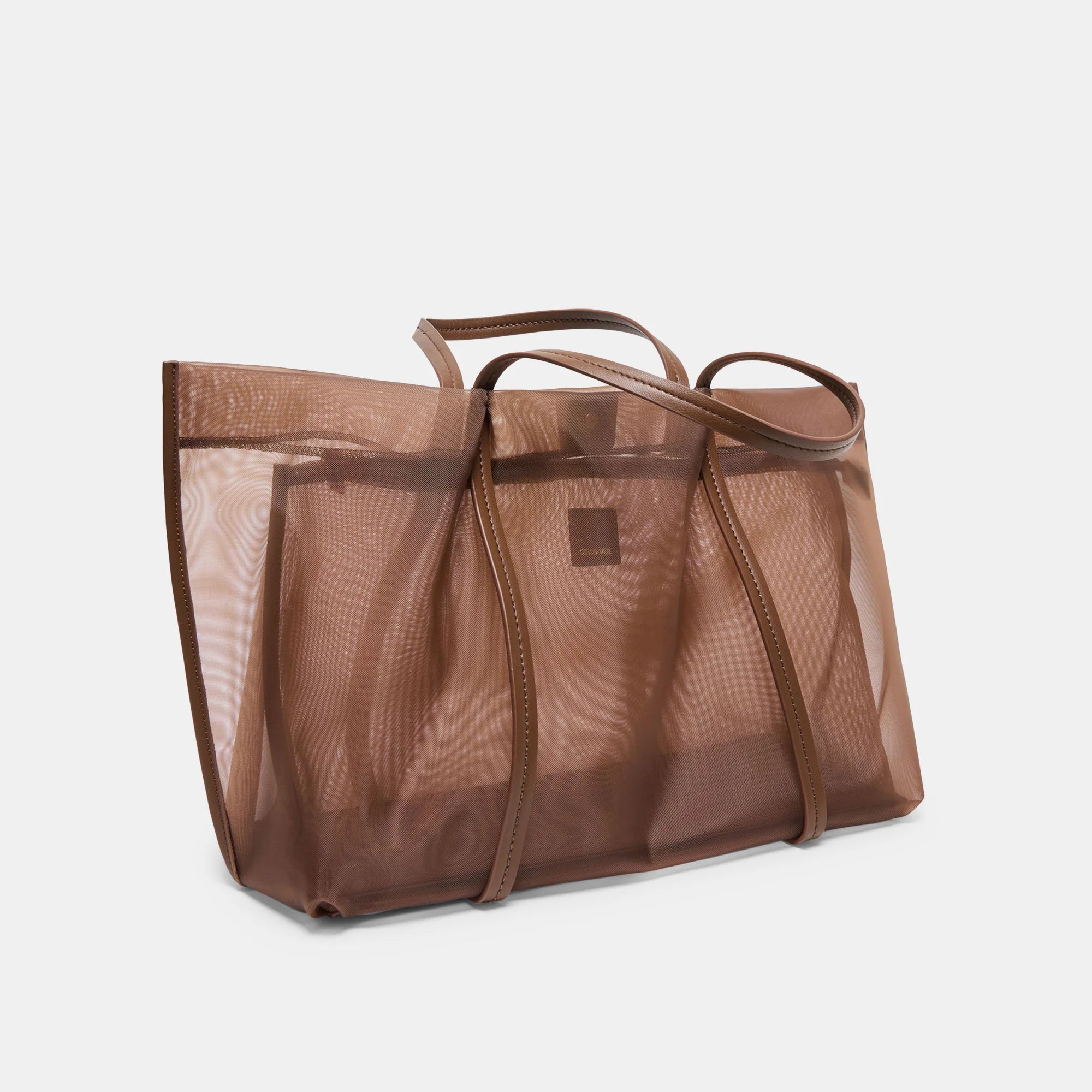 Aislin Mesh Tote Bag=Chocolate