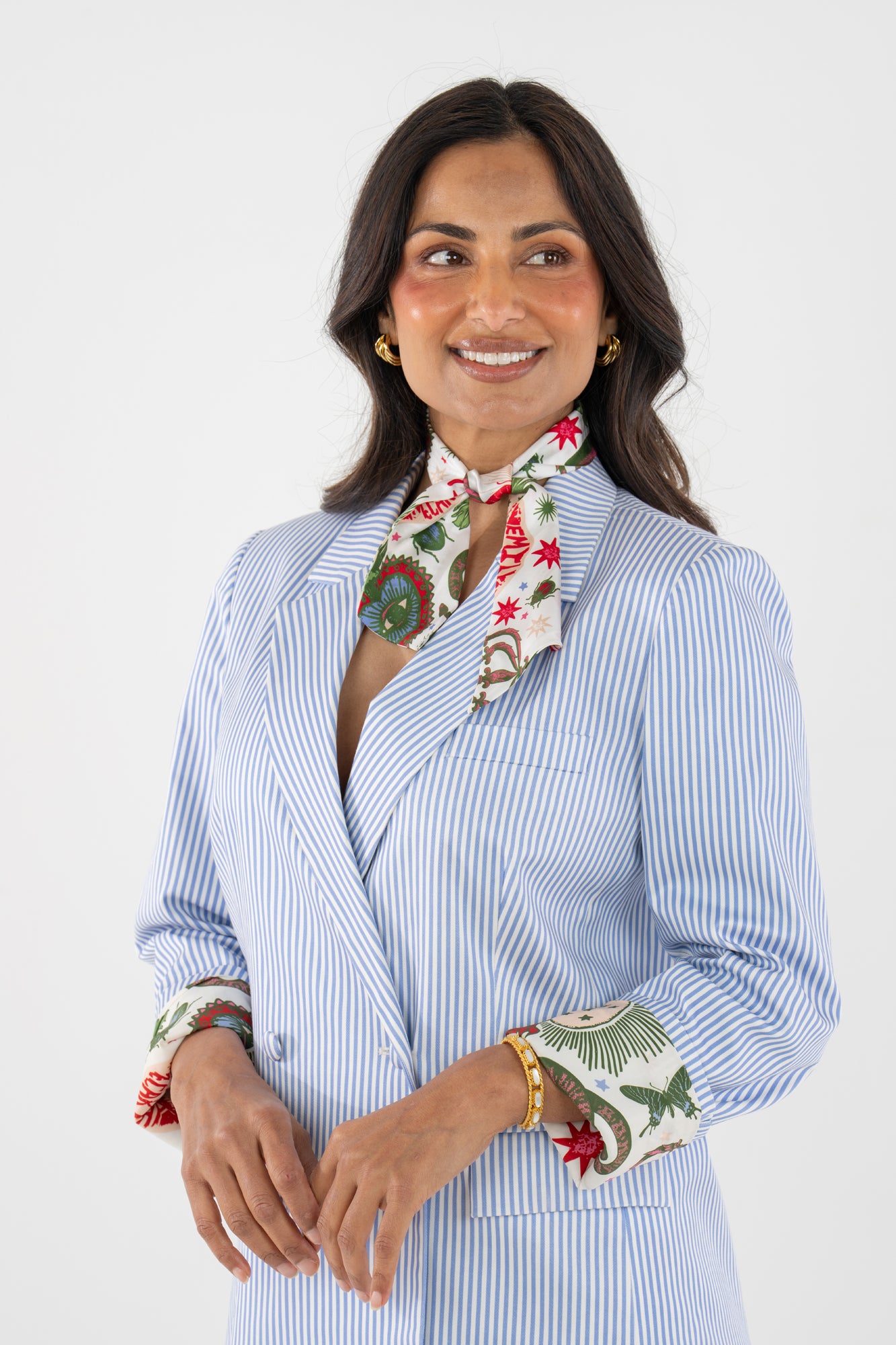 Bristol Blazer-Grapemist Stripe