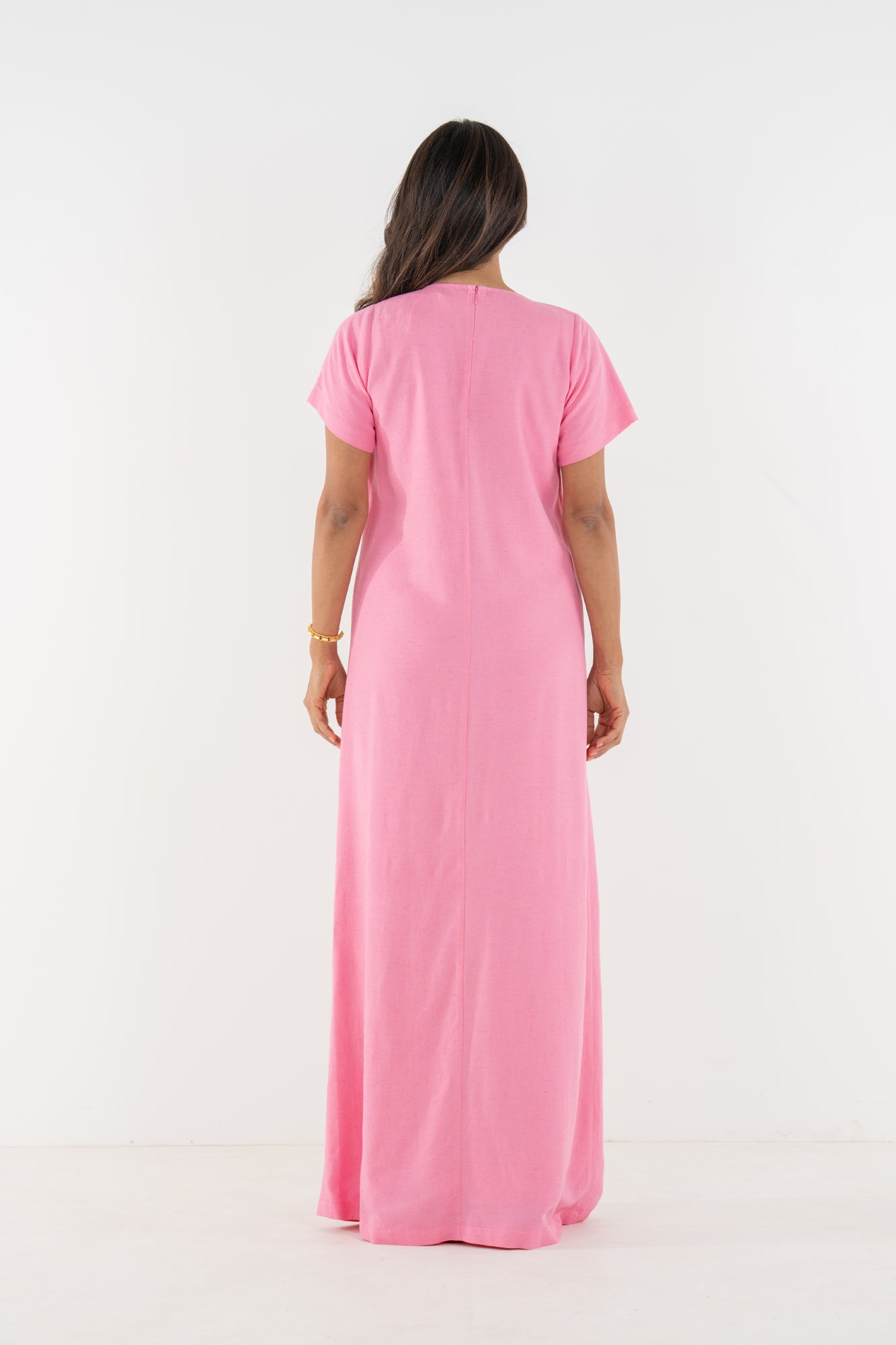 Cornelia Dress-Rose Linen