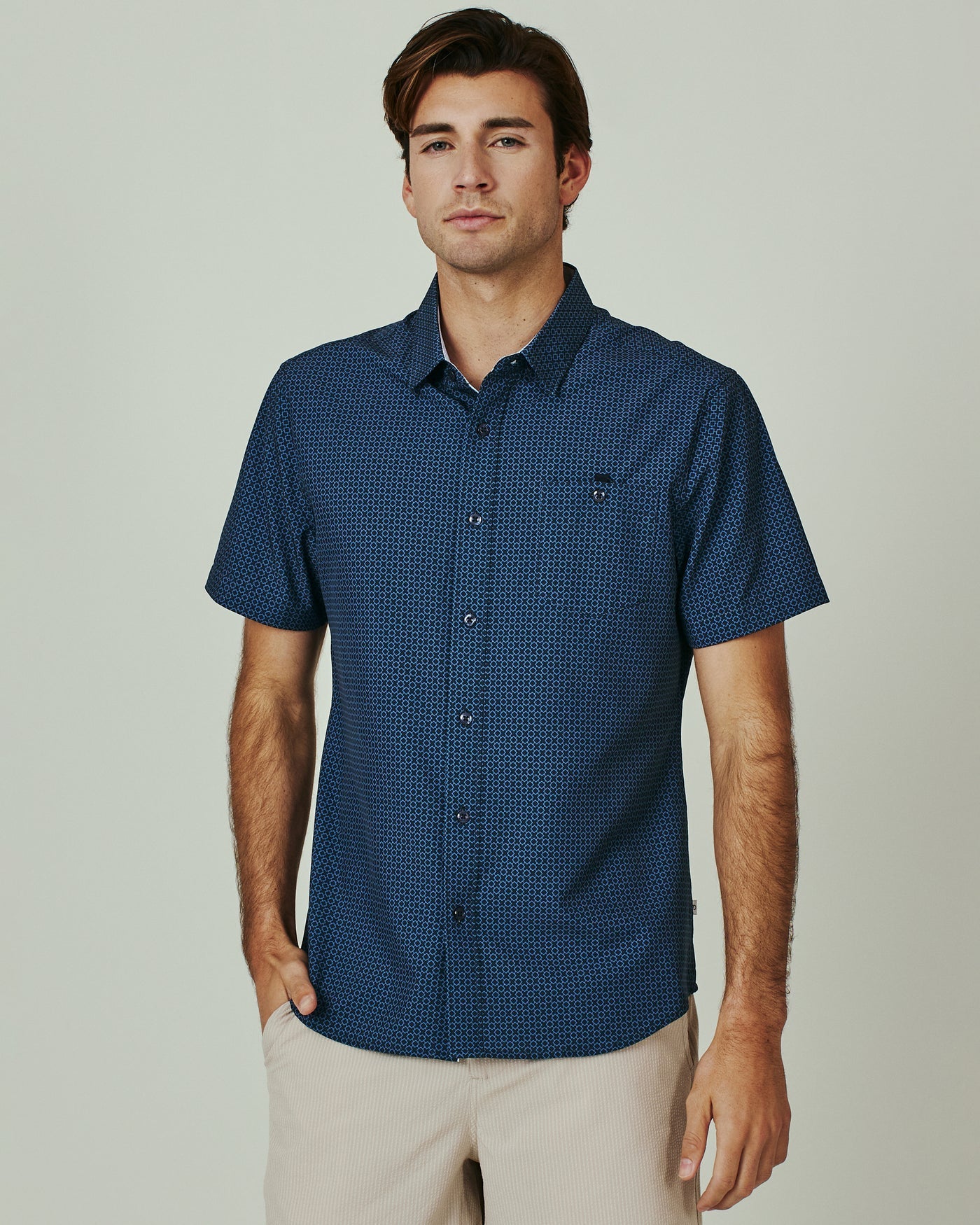 Leso Short Sleeve Shirt - Navy