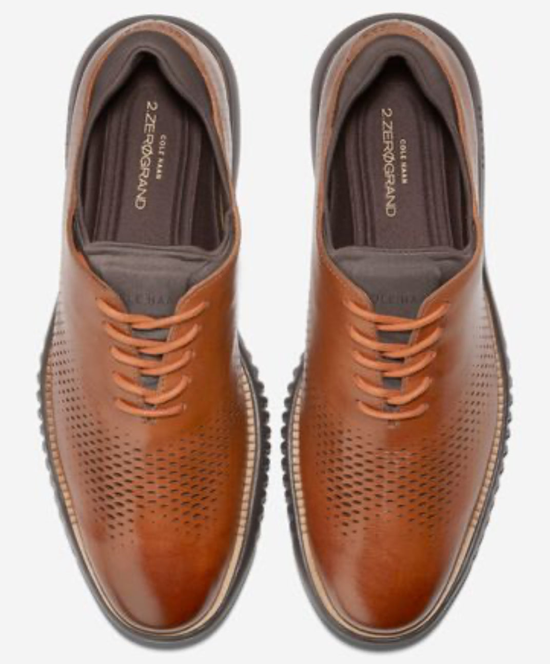 Zerogrand Laser Wingtip Oxford - British Tan Java