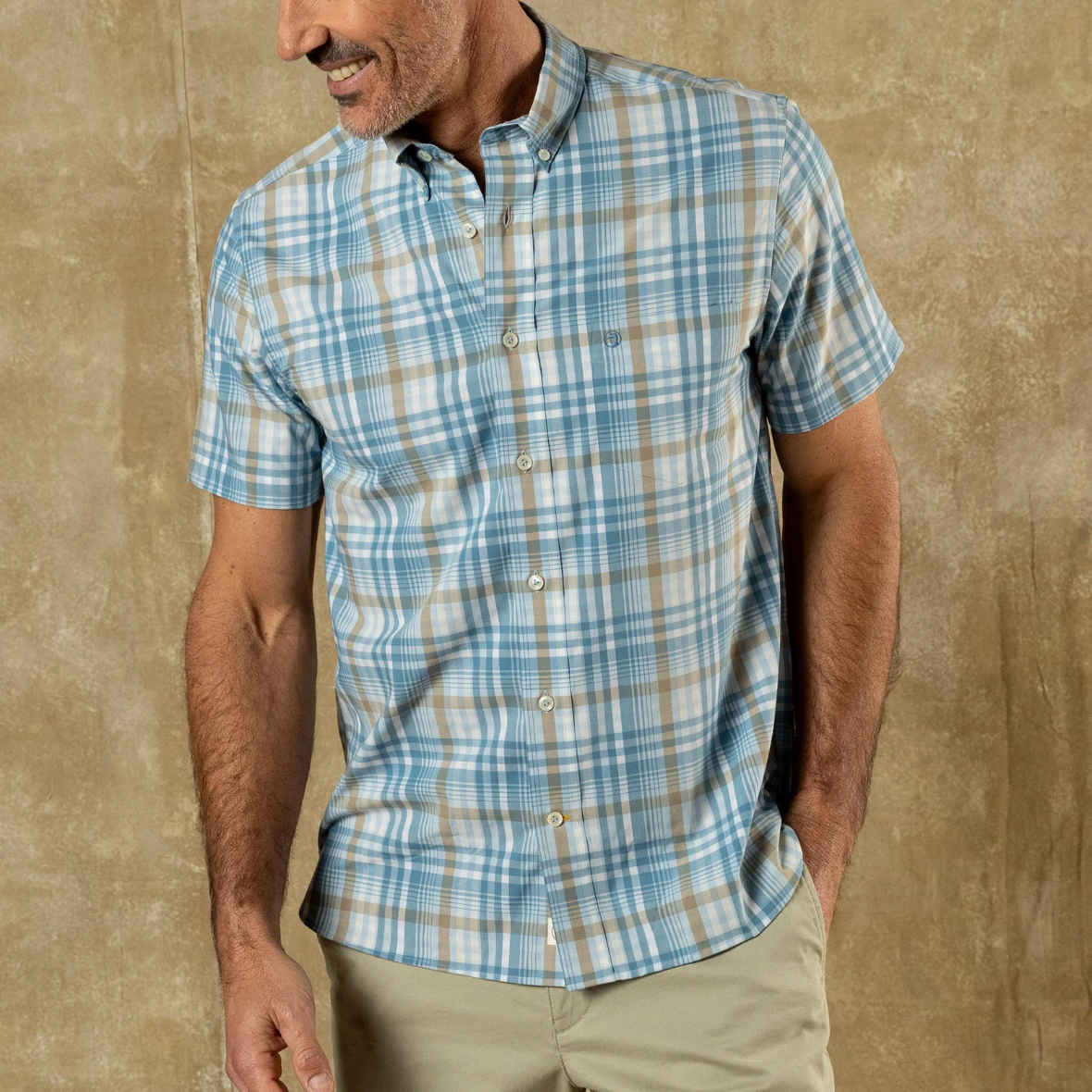Performance Poplin Short Sleeve - Sky Blue