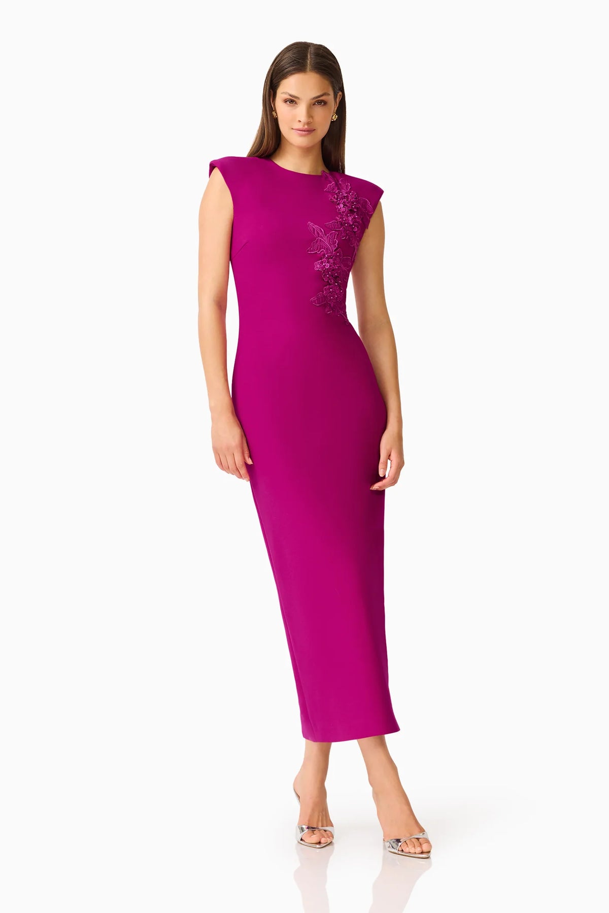 Dahlira Column Maxi Dress-Orchid