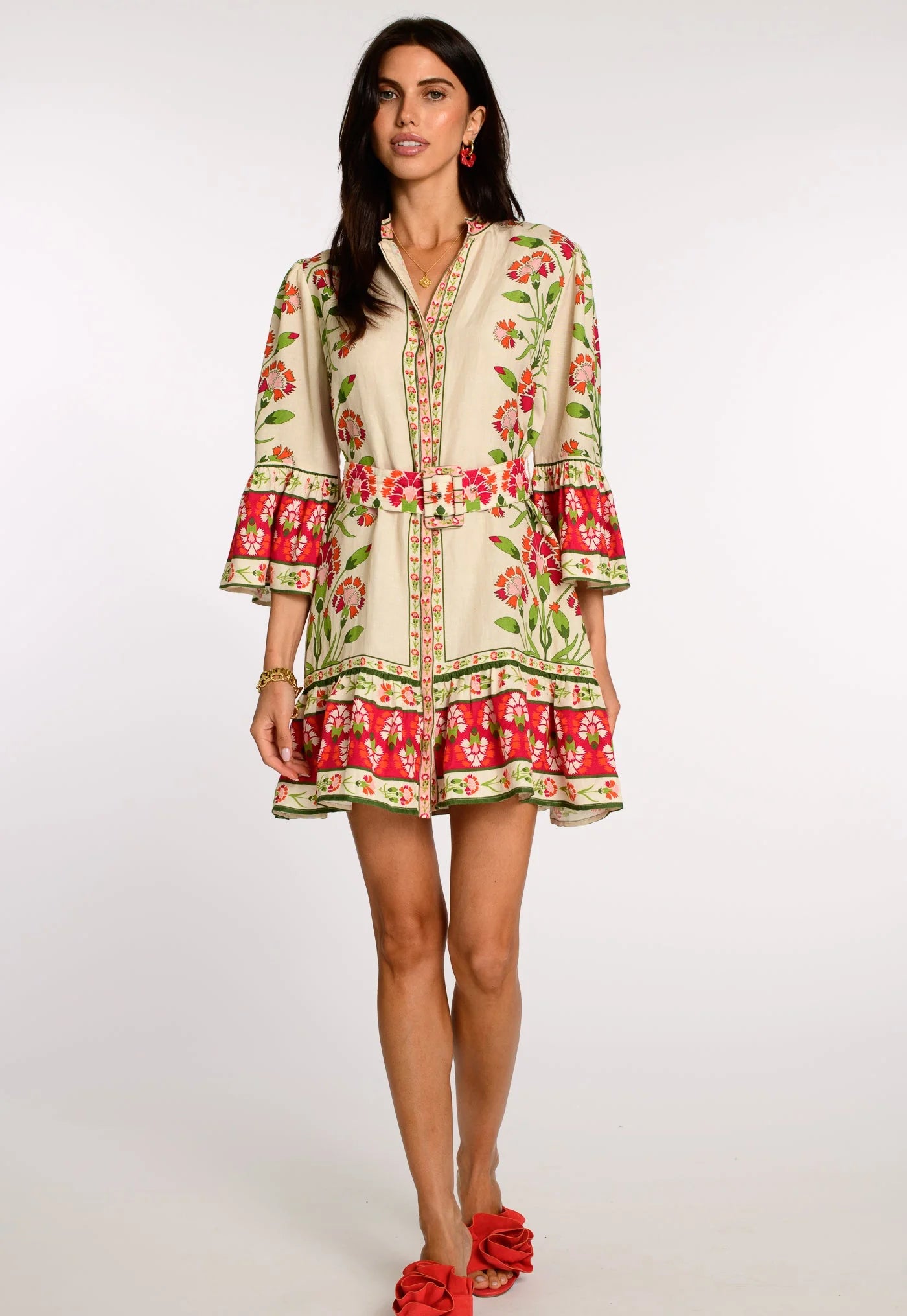 Frances Dress-Indian Flower Ivory