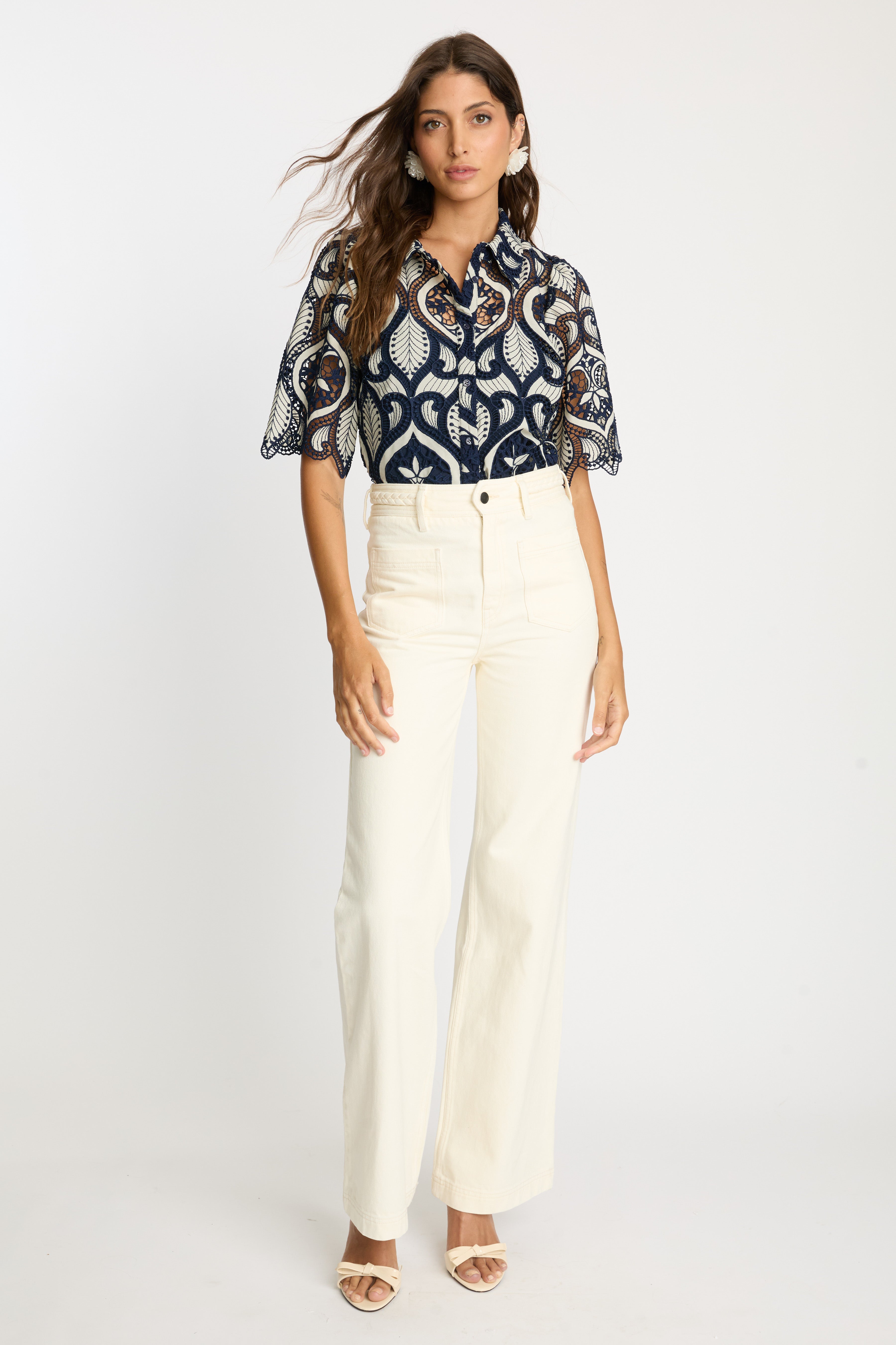 Sienna Cream Denim Pant