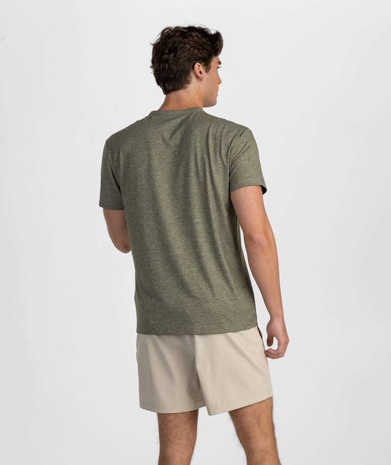 Max Comfort Short Sleeve Henley - Spanish Moss