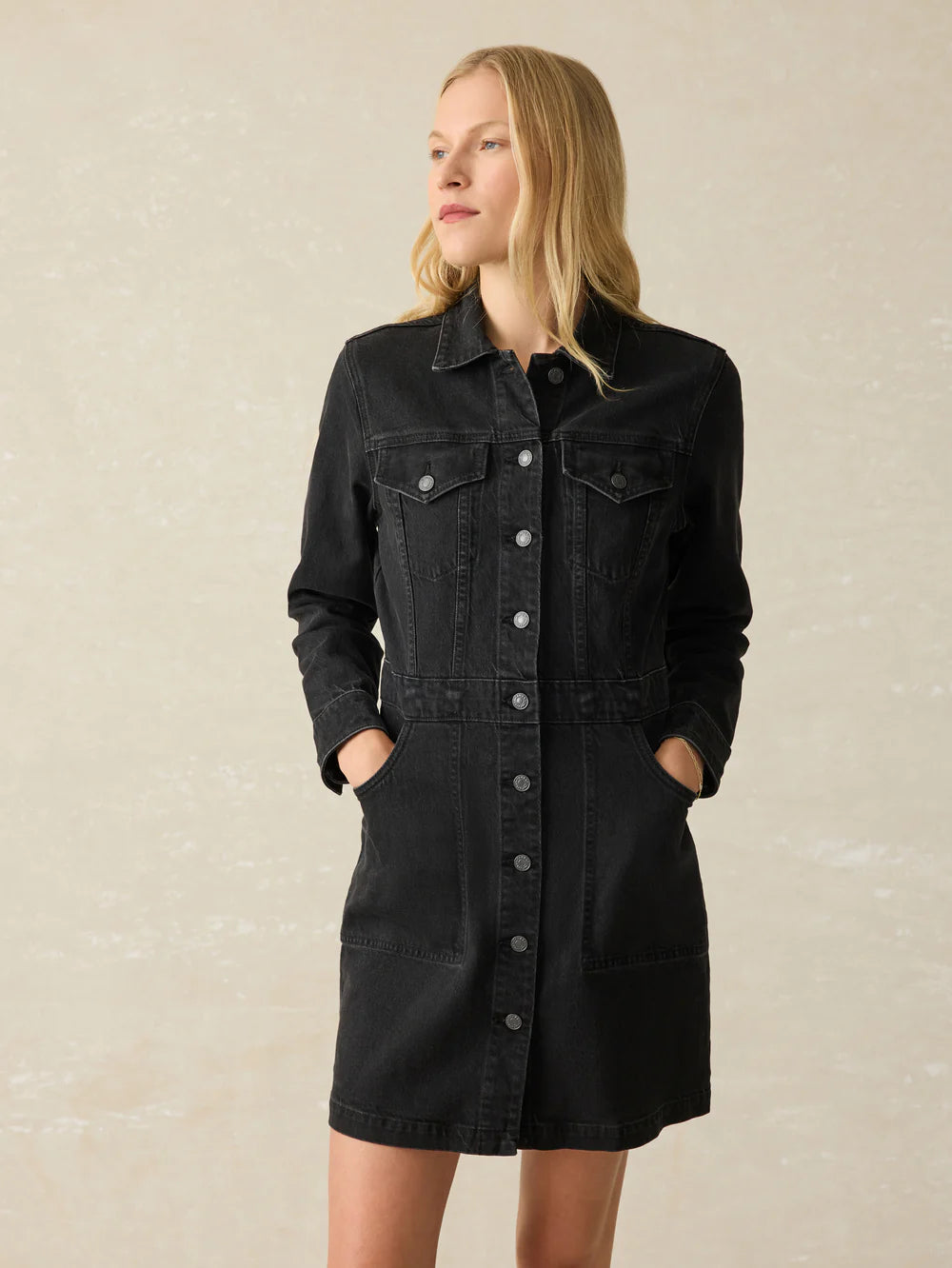white christmas dresses Denim Michelle Dress