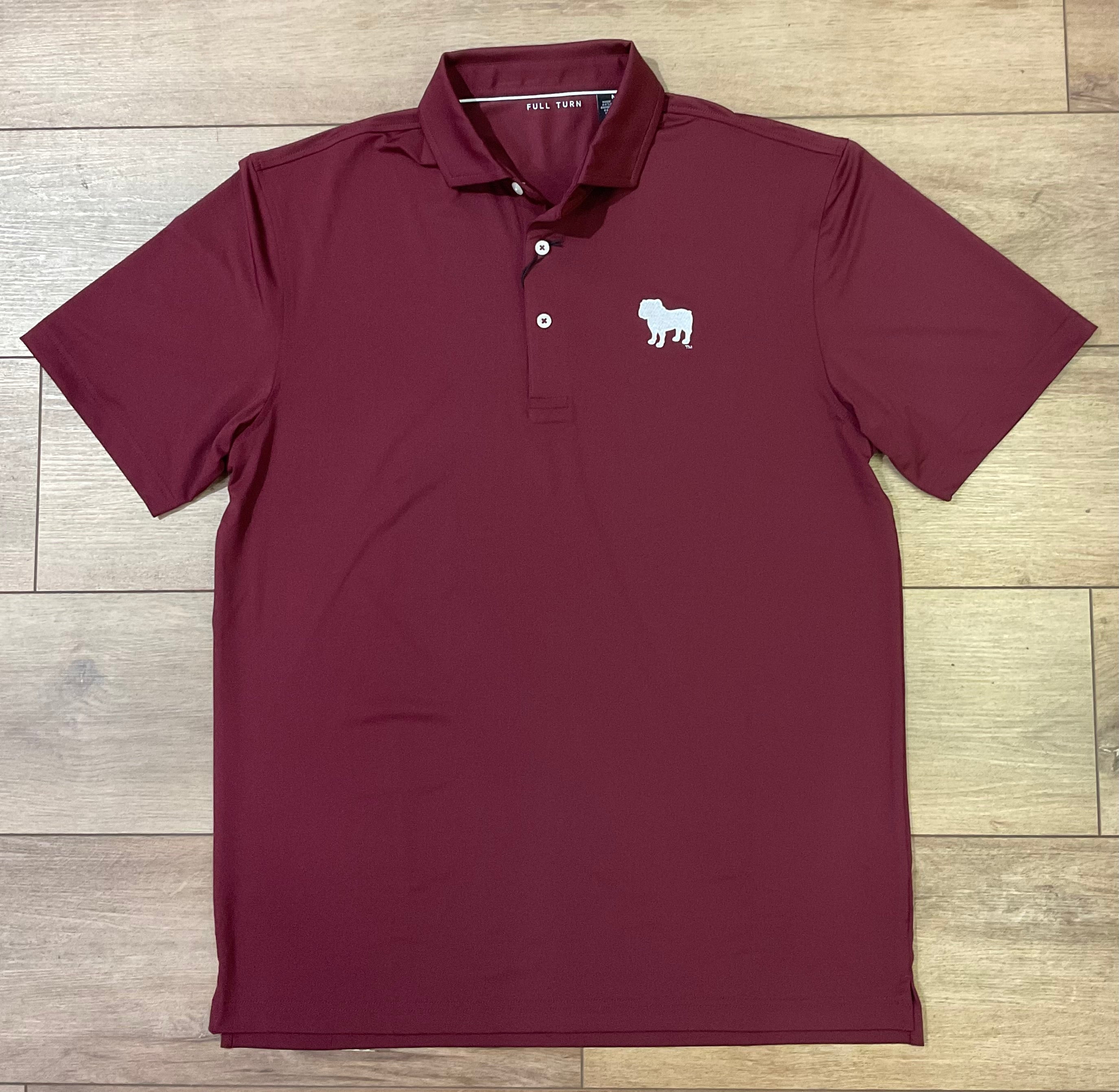 MSU Bulldog Solid Polo - Maroon