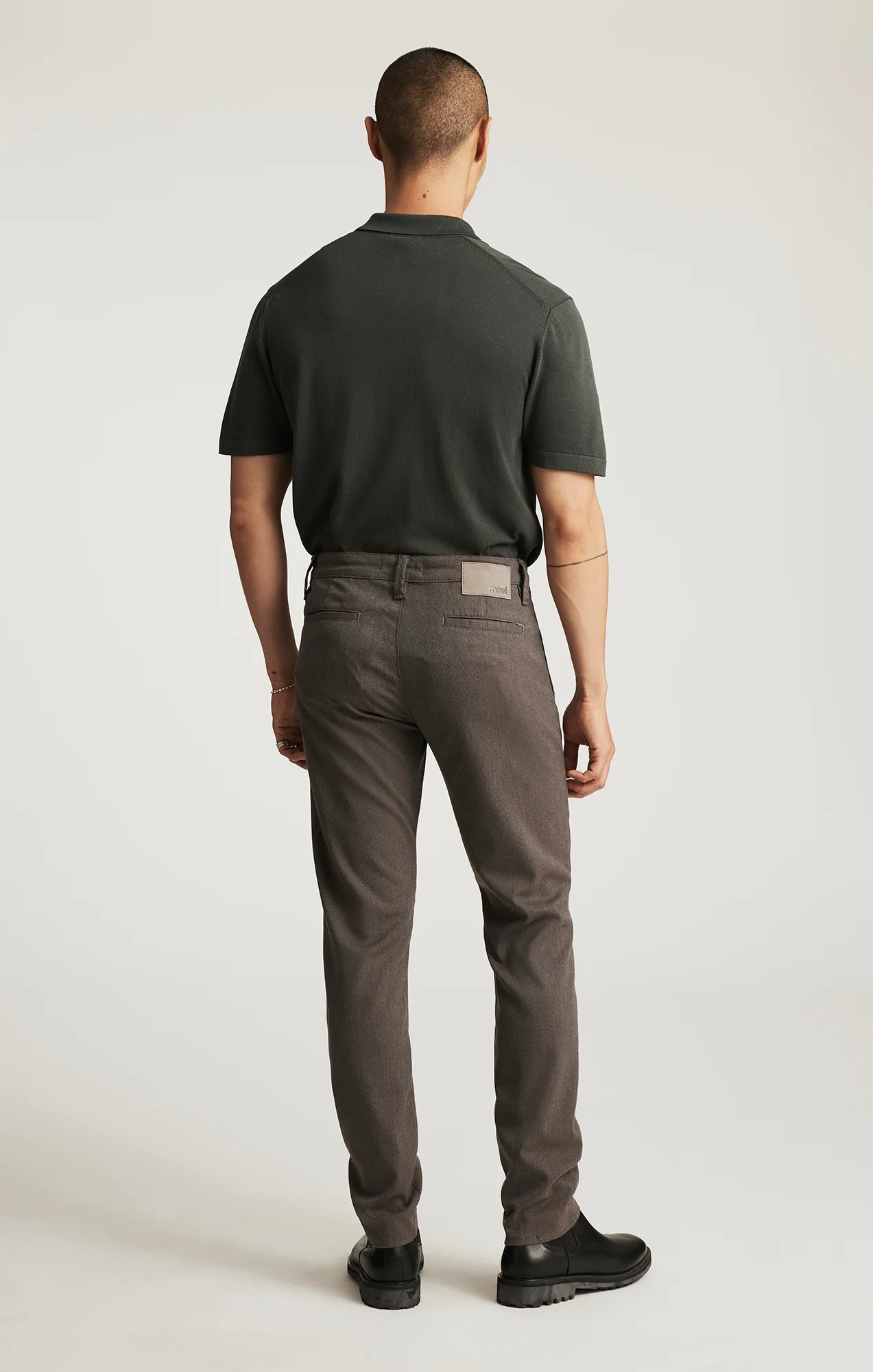 Milton Slim Straight Chino - Feather Tweed