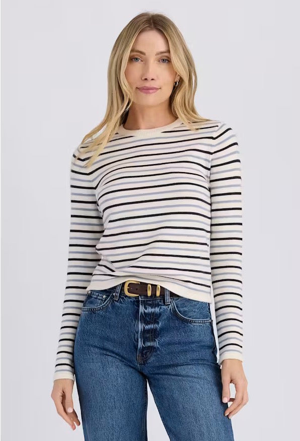 Beau Pullover - Cream Combo Stripe