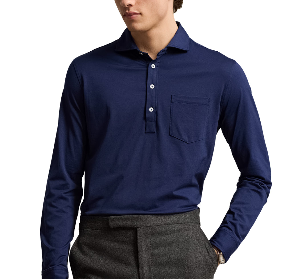 Long Sleeve Front Pocket Polo