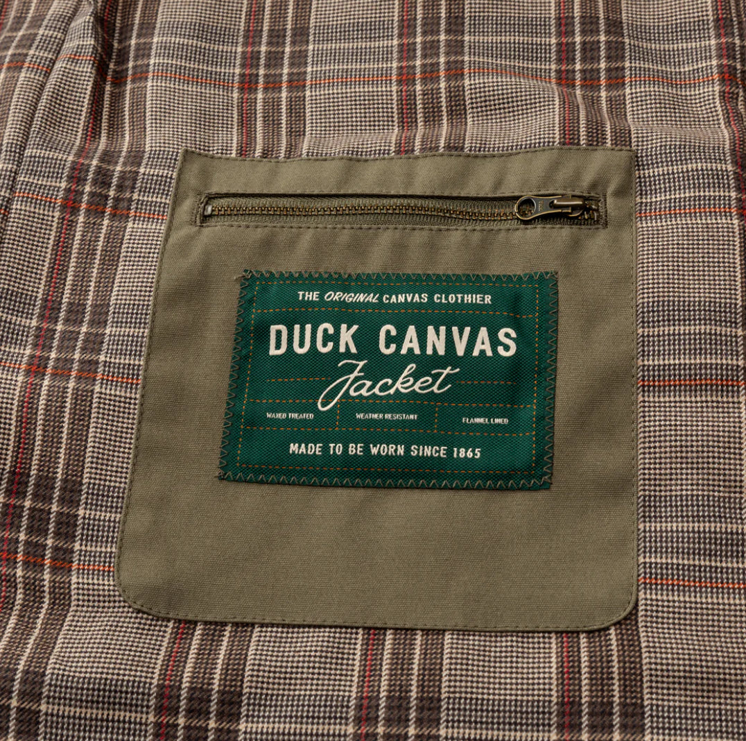 Waxed Canvas Duck Jacket - Dark Olive