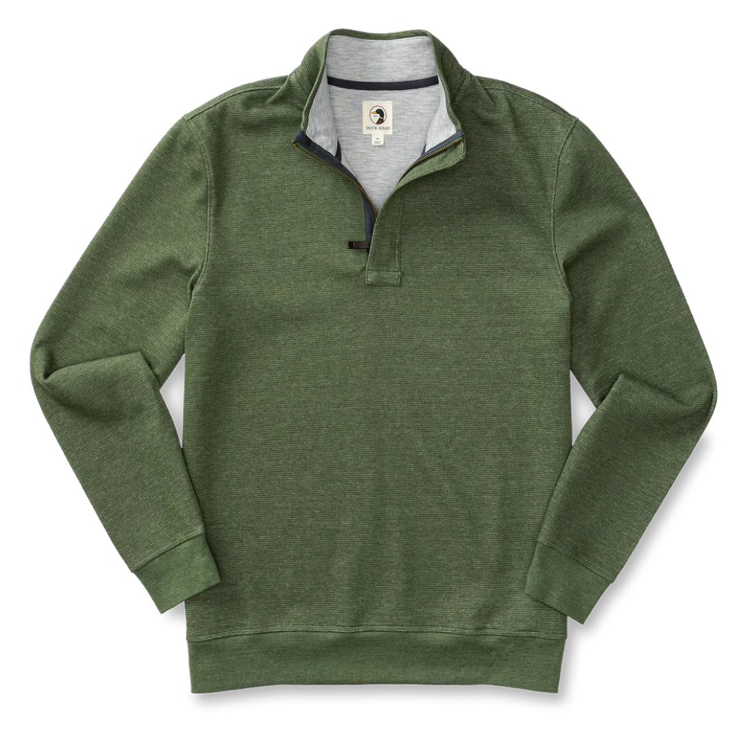 Bearing Pique Pullover - Pine Green