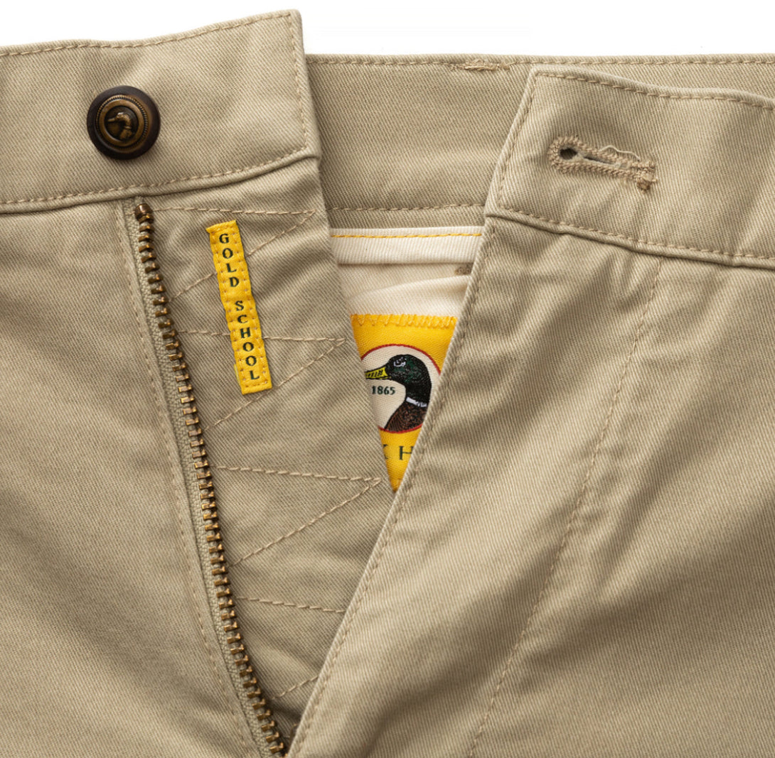 Classic Fit Gold School Chino - Khaki