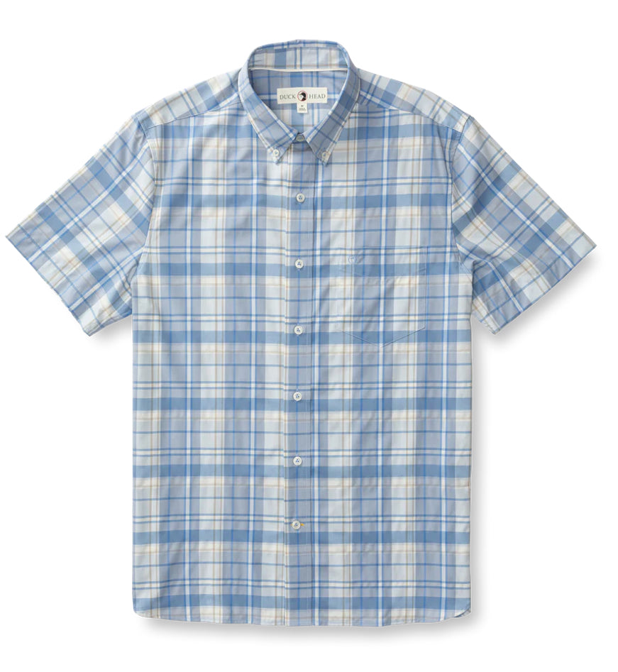 Performance Poplin Sport Shirt - Marina Blue