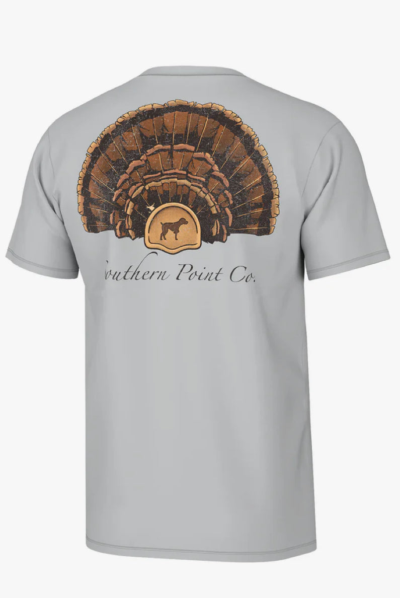 Turkey Fan Mount Tee - Grey