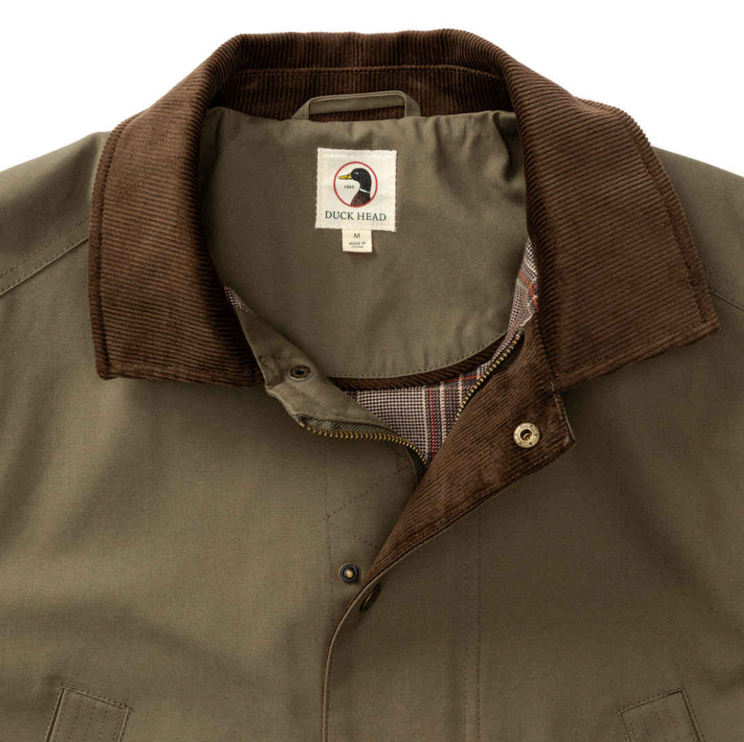 Waxed Canvas Duck Jacket - Dark Olive