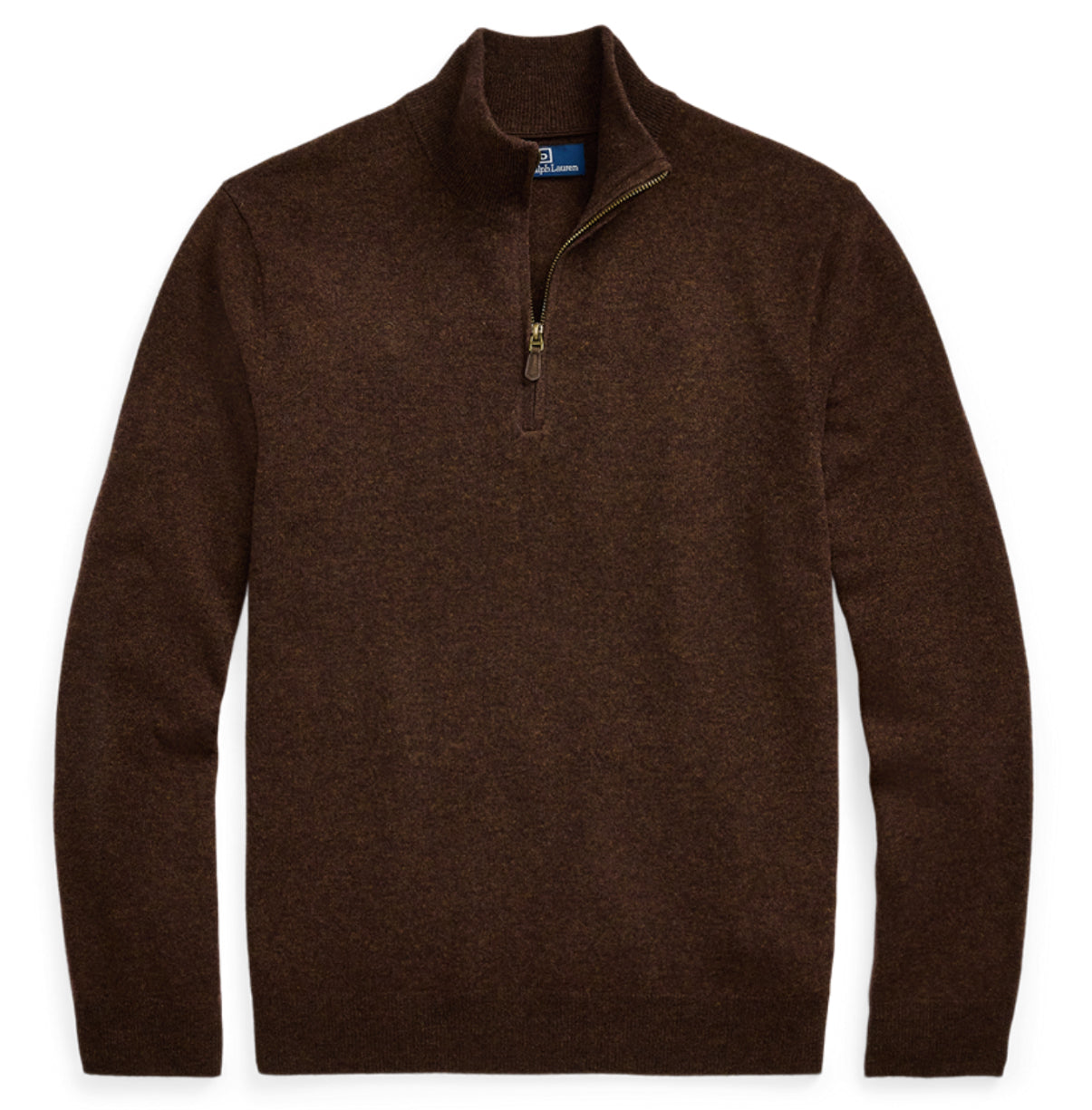 Merino Wool Quarter Zip - DARK CHESNUT
