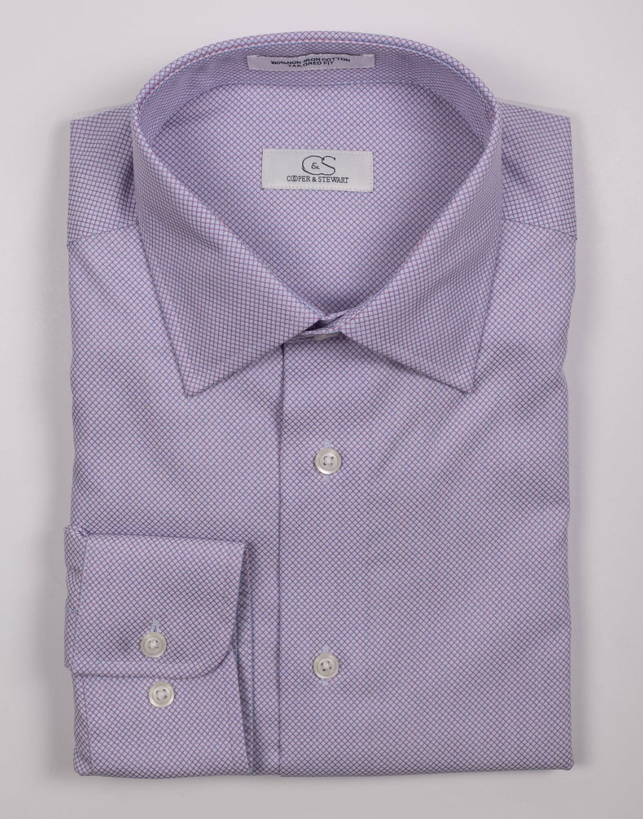 C&S Diamond Dress Shirt - Red/Blue 17 34/35