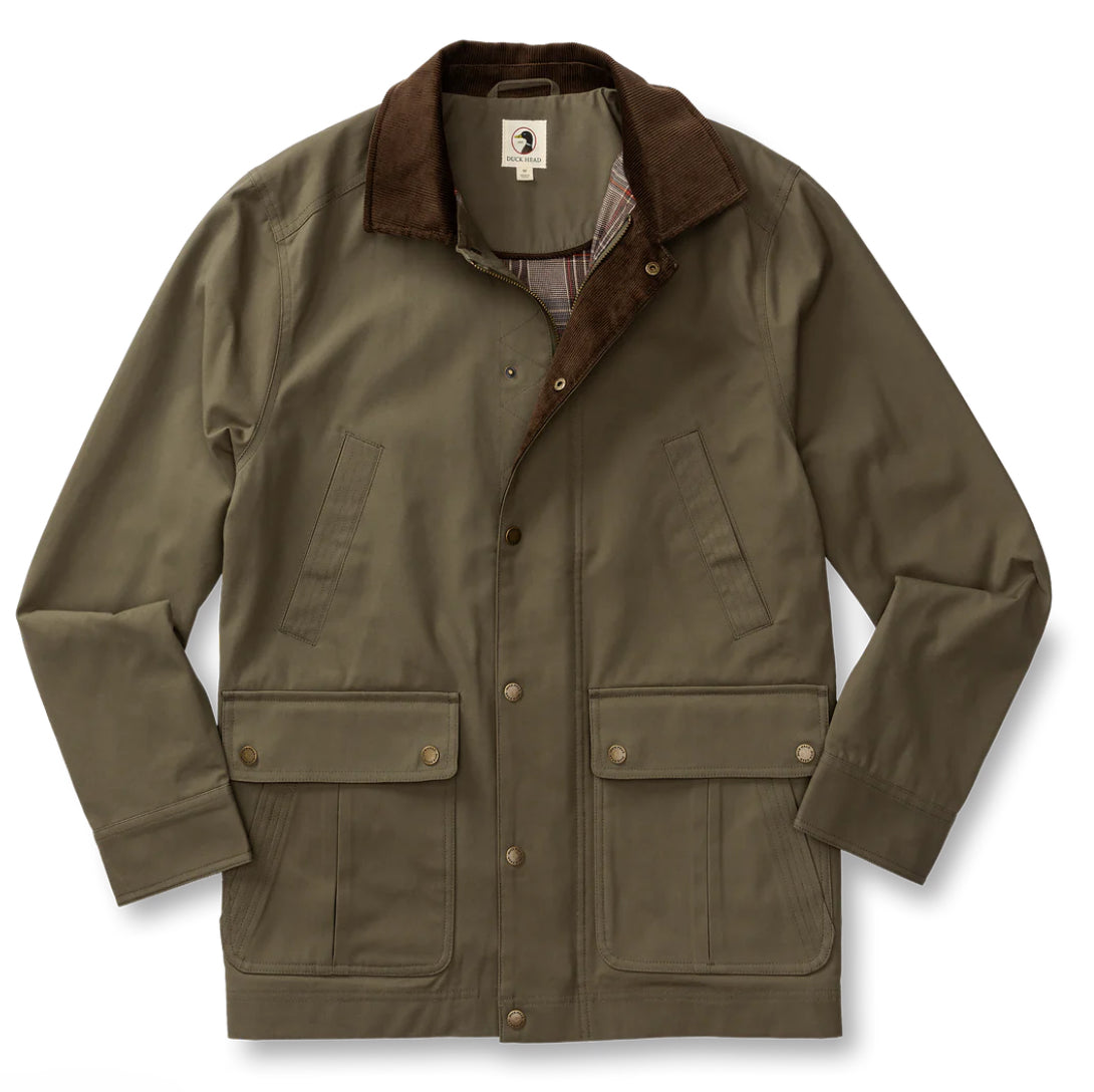 Waxed Canvas Duck Jacket - Dark Olive