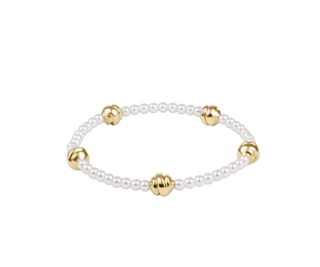EN-Admire Small Gold 3mm Pearl Bracelet