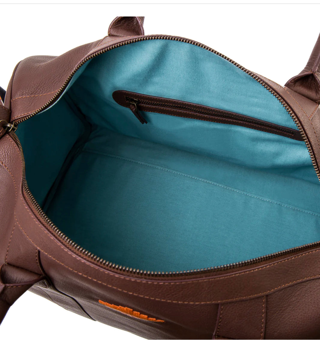 Varon Small Travel Bag - BROWN LEATHER