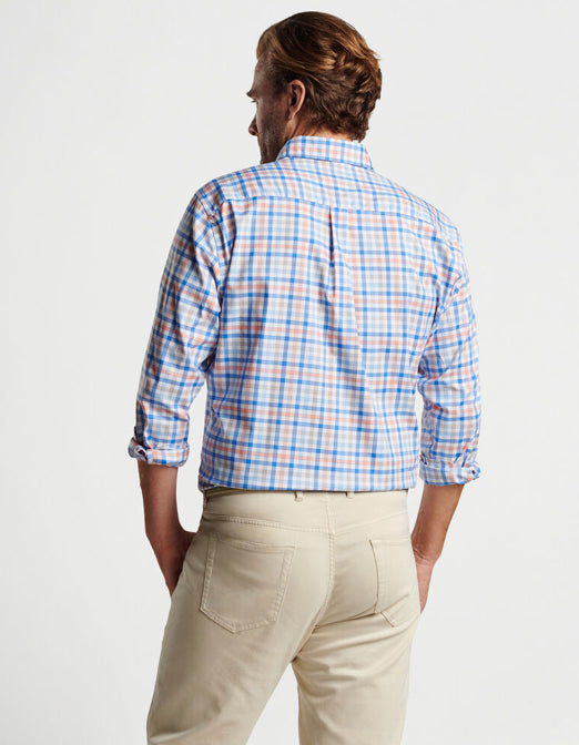 ORIN COTTON STRETCH SPORT SHIRT - PARADISE ORANGE