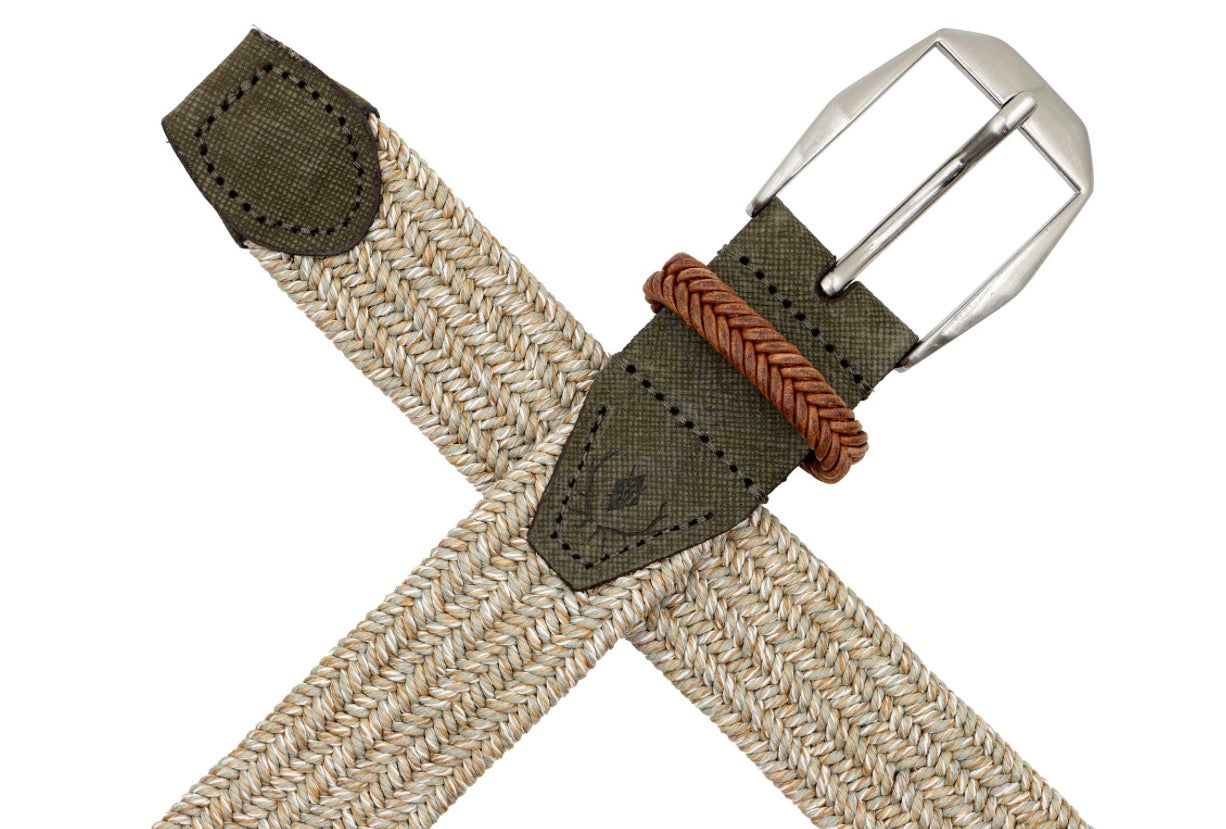 Sarasota Braided Italian Linen Belt - Beach