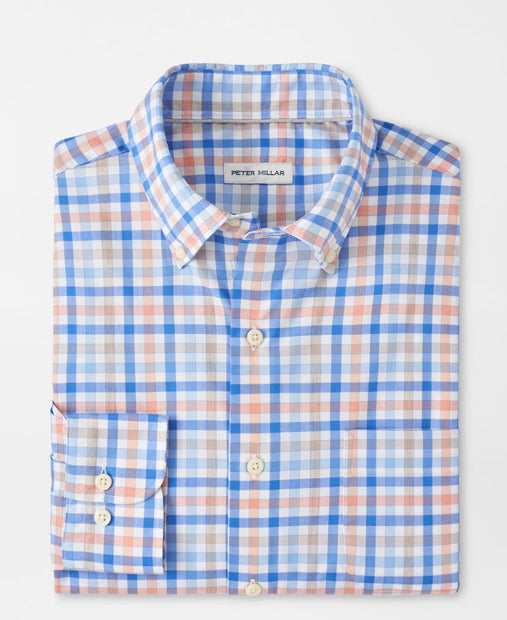 ORIN COTTON STRETCH SPORT SHIRT - PARADISE ORANGE