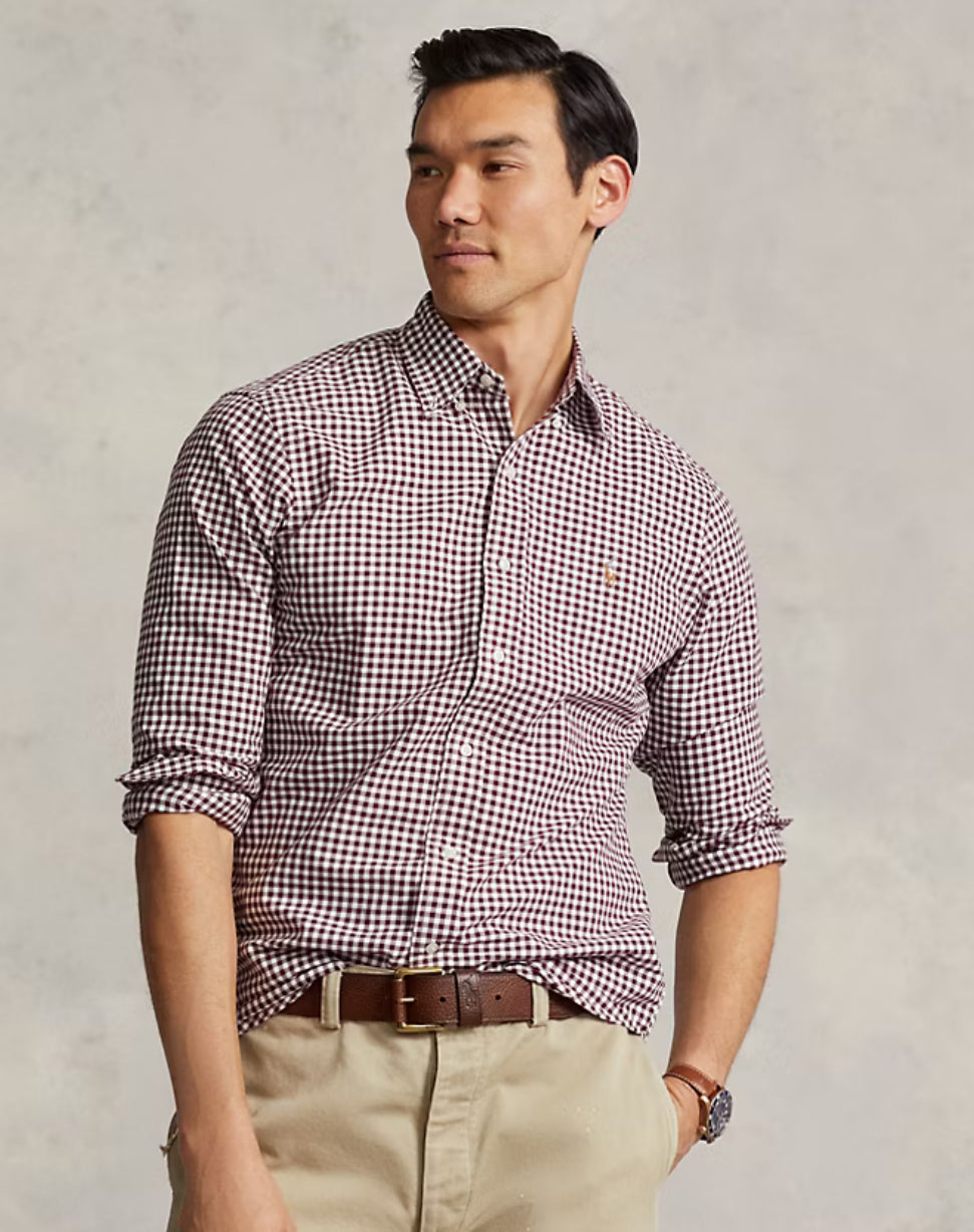 Tall Oxford Shirt - Red Gingham