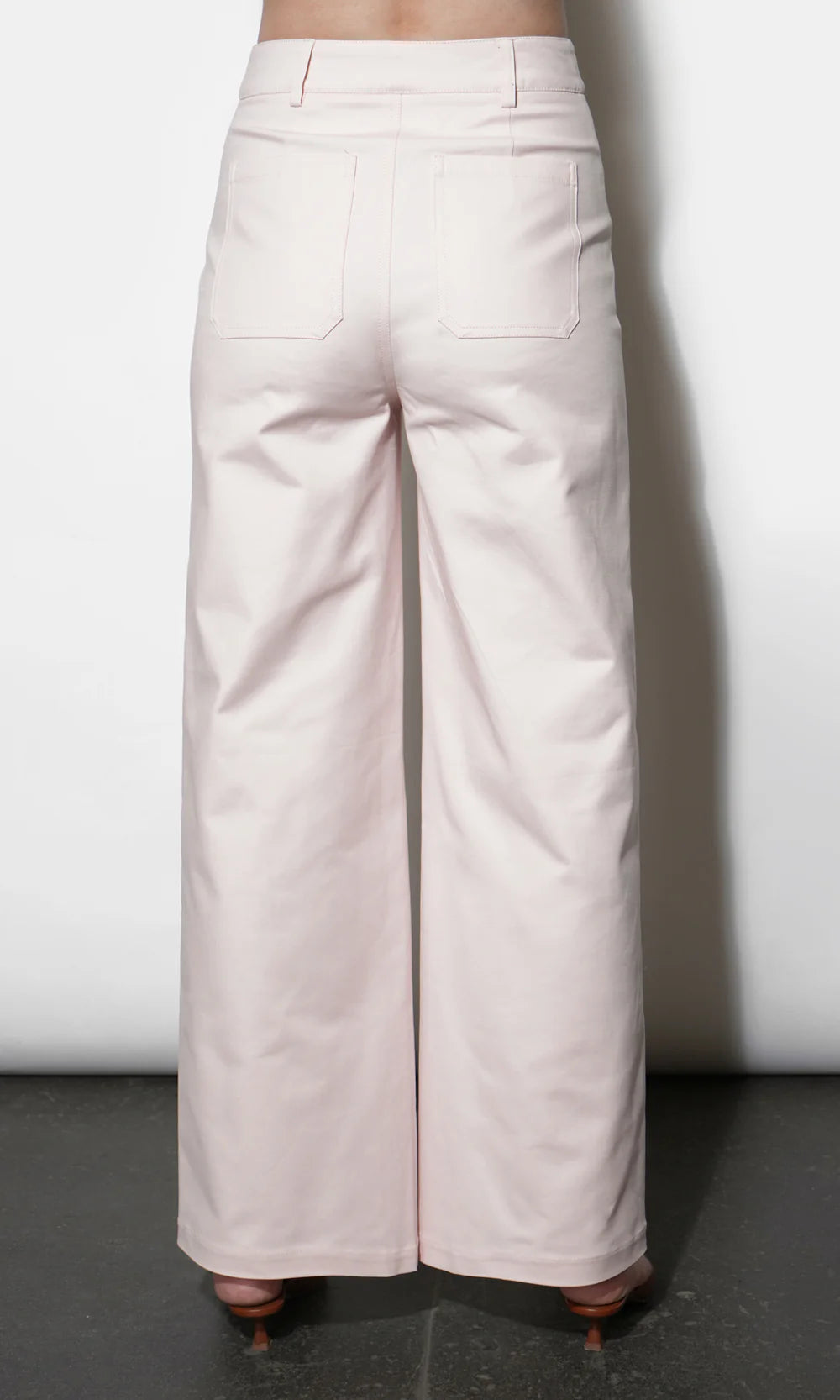 Jennsen Cotton Canvas Wide Leg Pant-Pink Frost