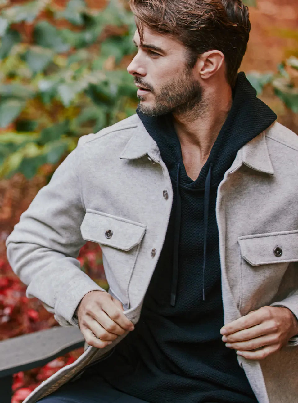 Generation Melange Shacket - Ecru