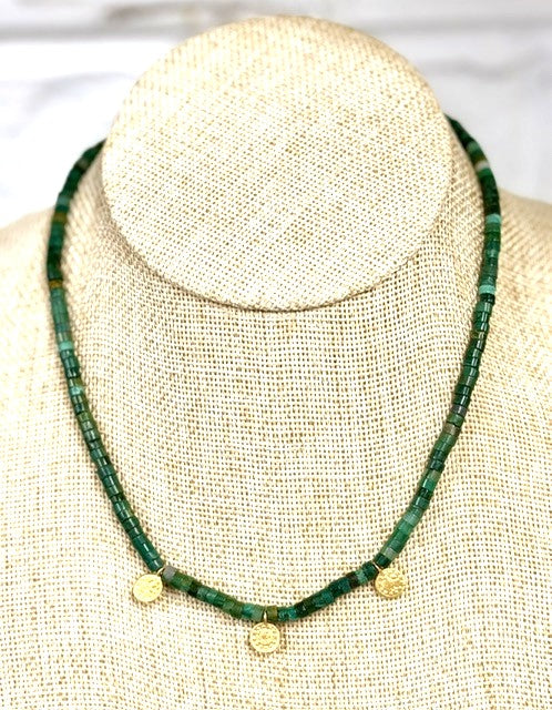 Jasper Green Heishi Choker