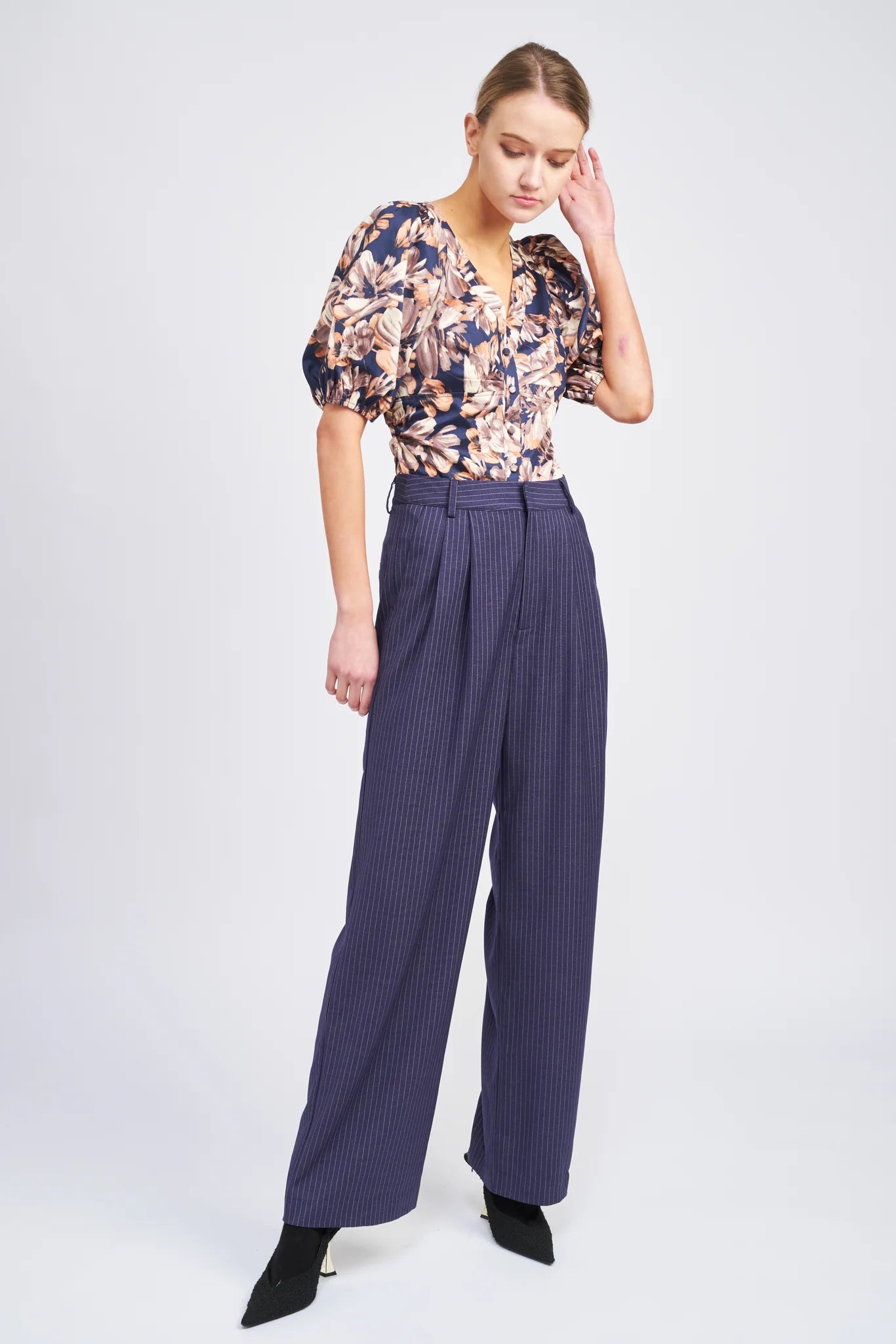 Floral Printed Poplin Top